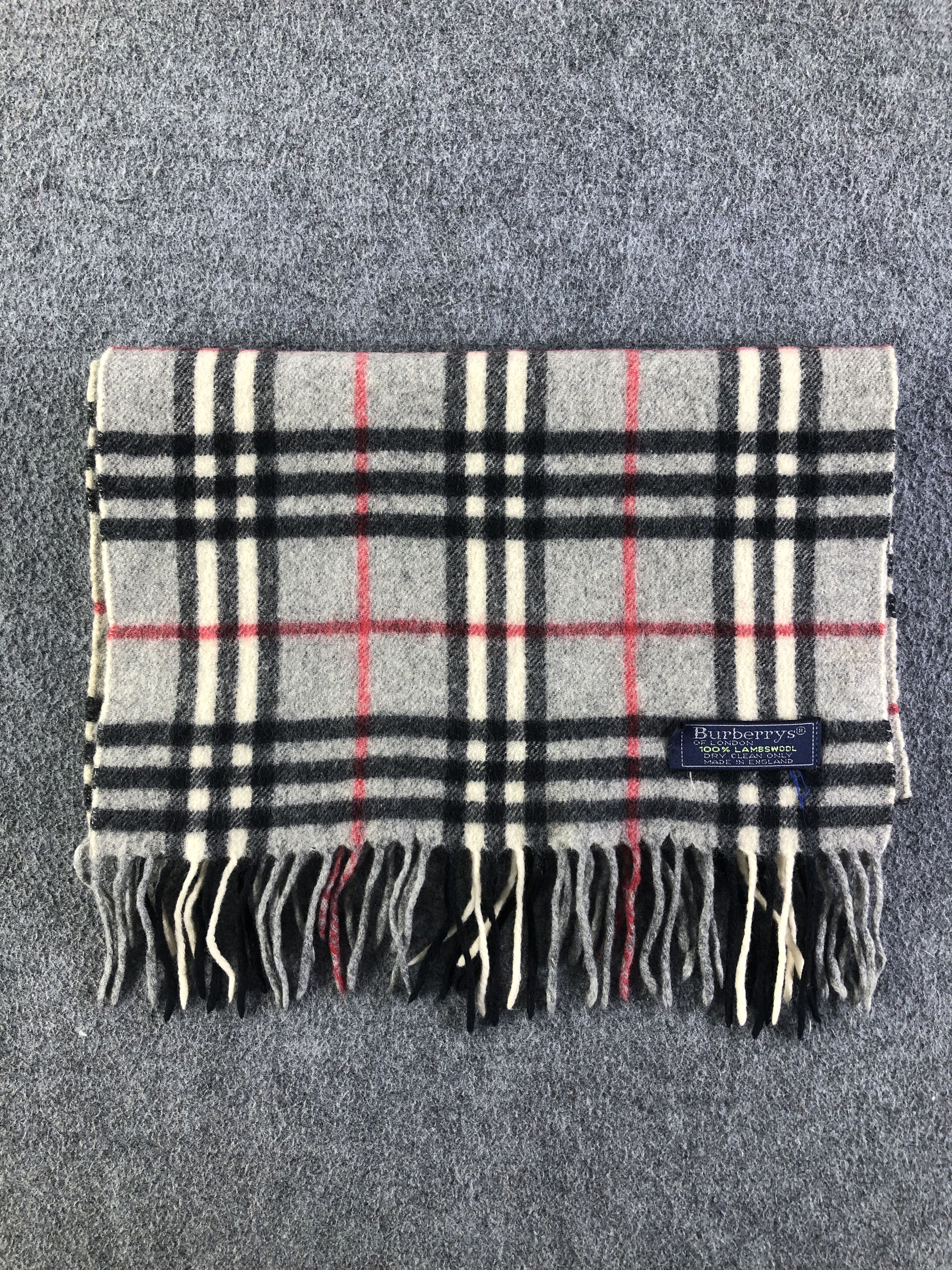 Burberry Burberrys Lambswool Scarf / Muffler / Neckwear SS1233 Size ONE SIZE - 7 Thumbnail