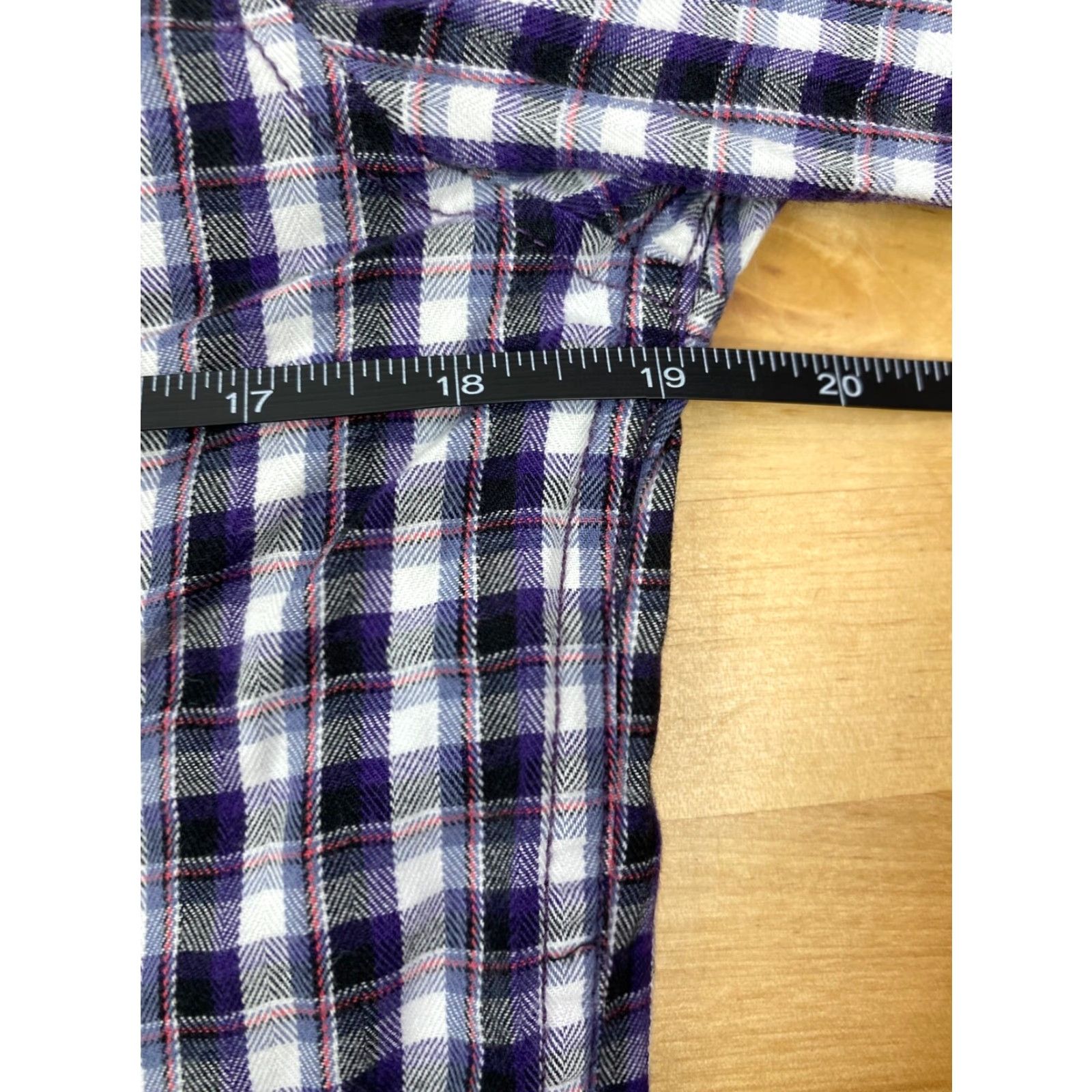 Vintage Penguin Shirt Slim Fit Button-Down Long Sleeve Purple Plaid #3714 Small S Men Size US S / EU 44-46 / 1 - 6 Thumbnail