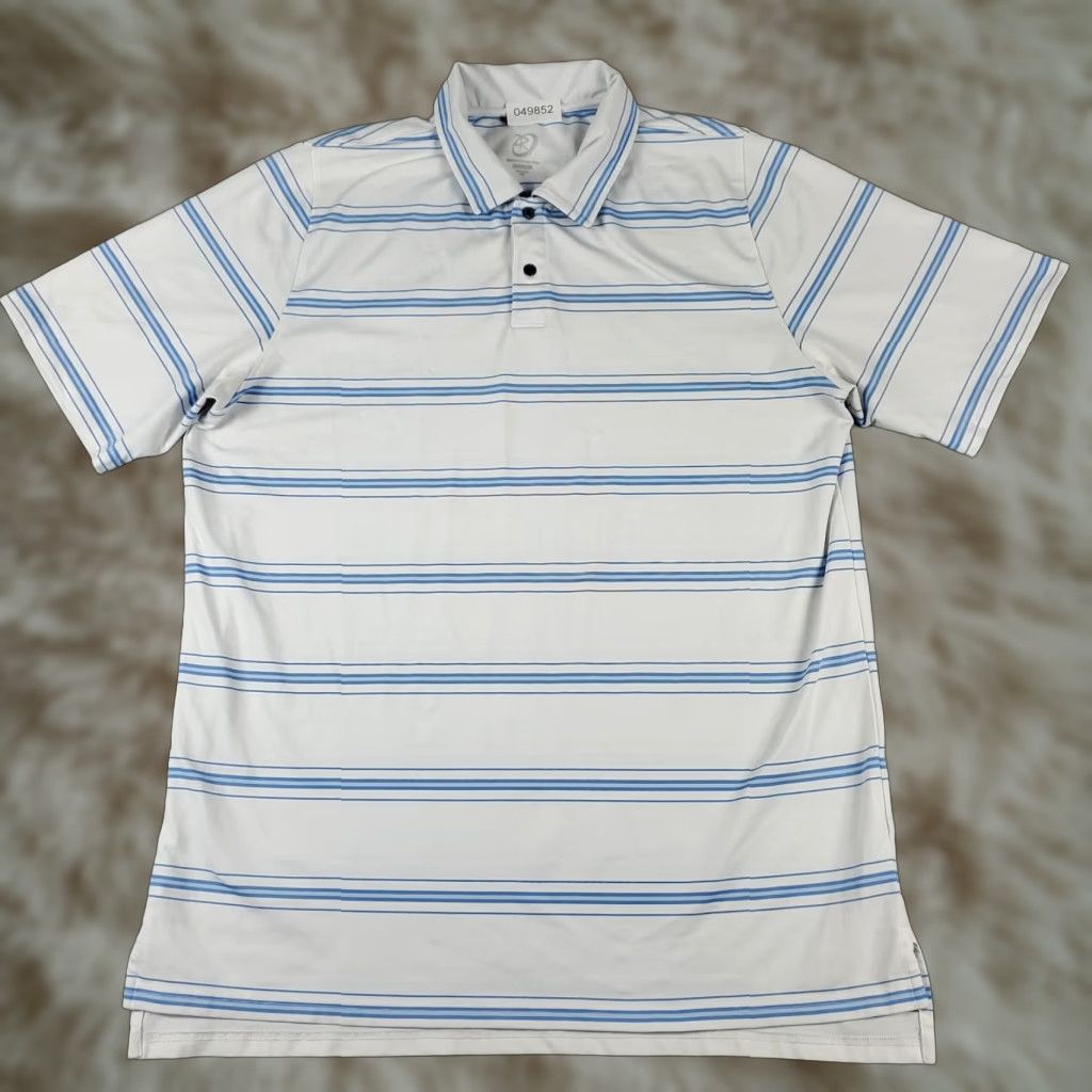Vintage Zero Restriction Polo Shirt Mens XL White Striped Polo Short Sleeve Casual Shirt Vintage? No. Size US XL / EU 56 / 4 - 1 Thumbnail