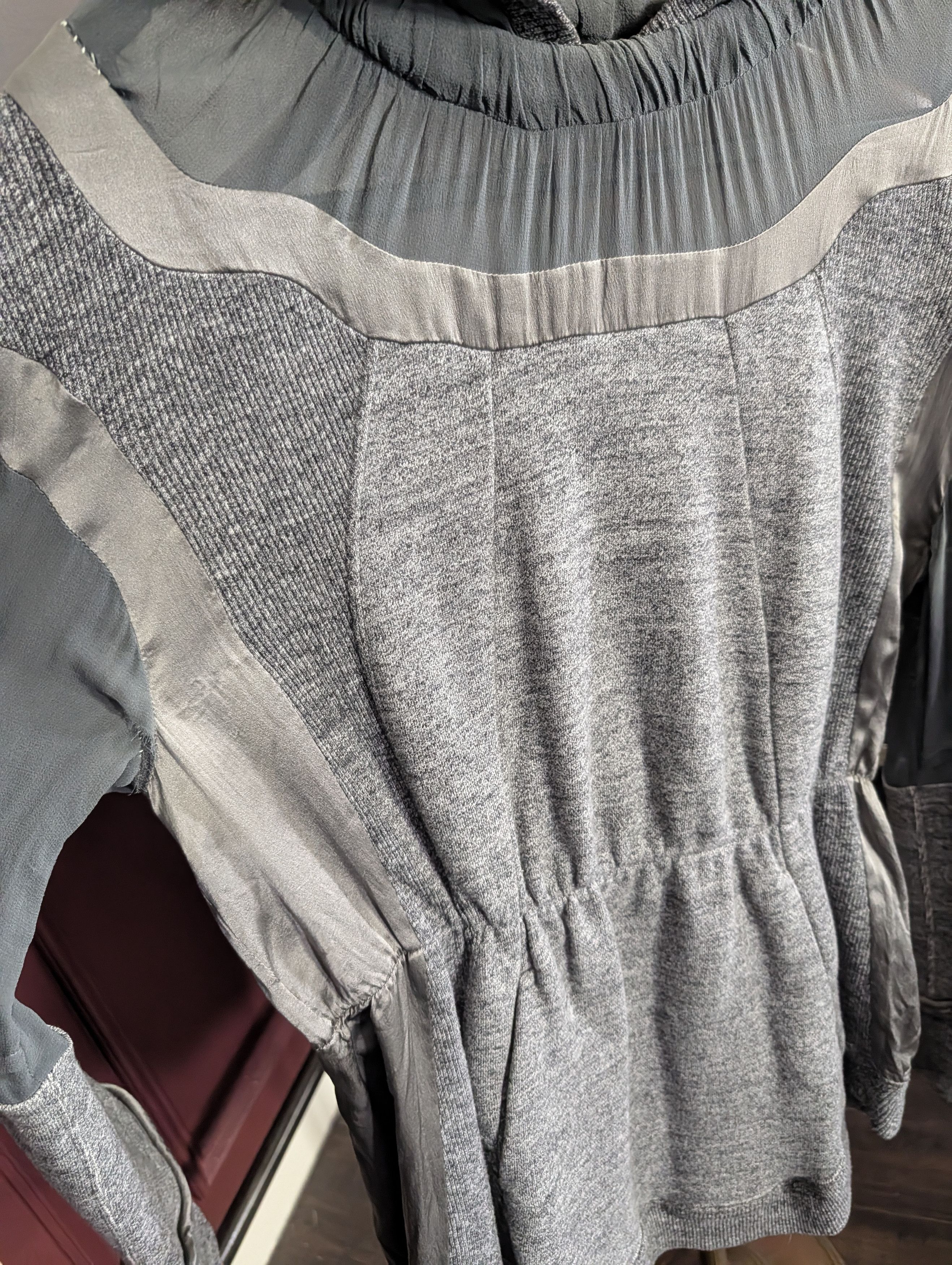 Undercover RARE Vtg silk insert cotton terry cinched waist hoodie Size M / US 6-8 / IT 42-44 - 4 Thumbnail