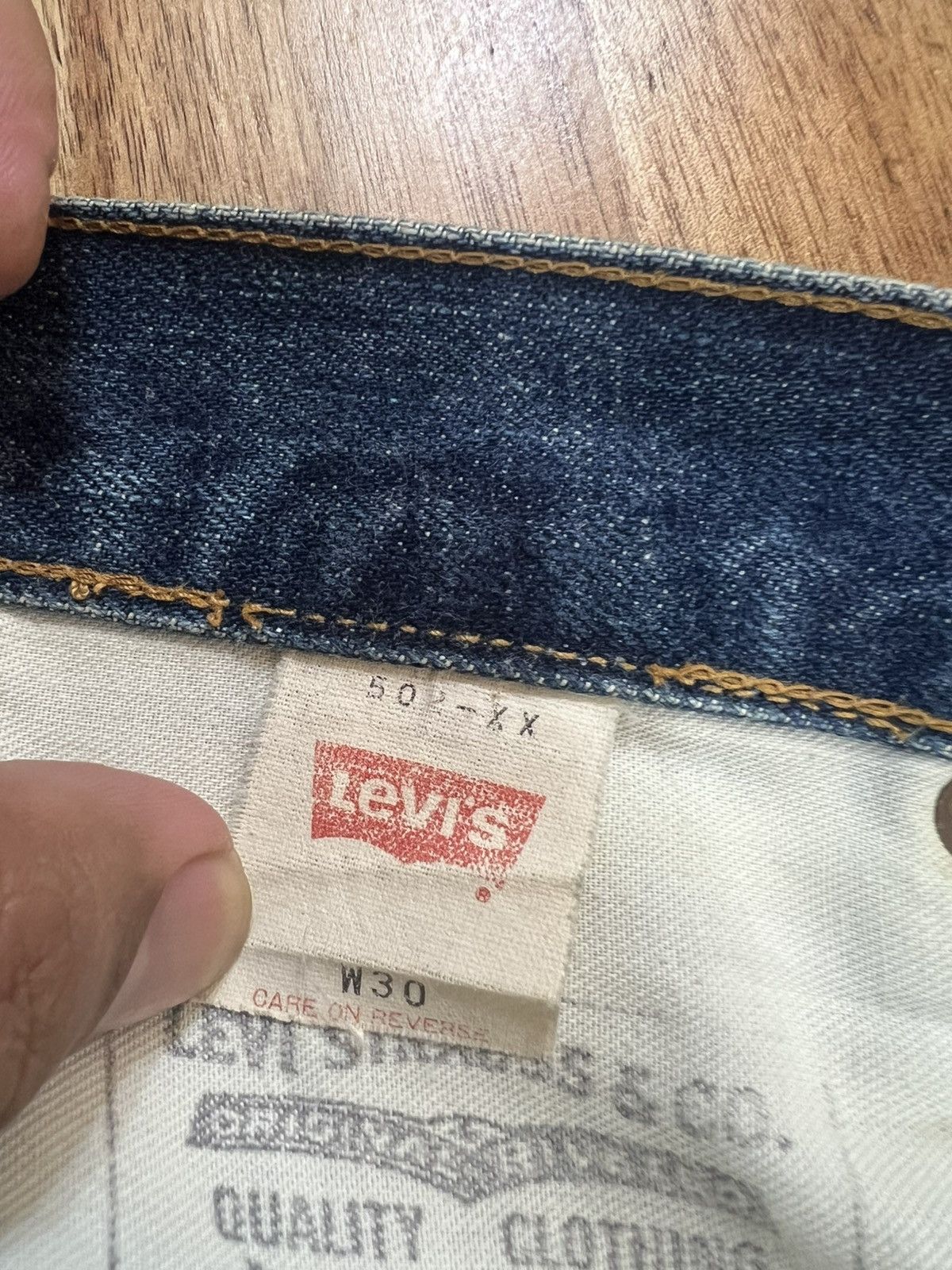 Levi's Vintage Levis 502 Big E Button J22 Denim Jeans Size US 30 / EU 46 - 8 Thumbnail