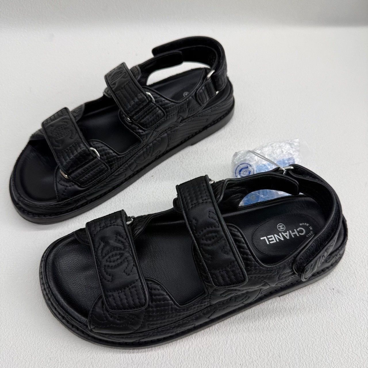 Chanel Chanel Black Sandals us_6-5 Women Size US 6.5 / IT 36.5 - 1 Thumbnail
