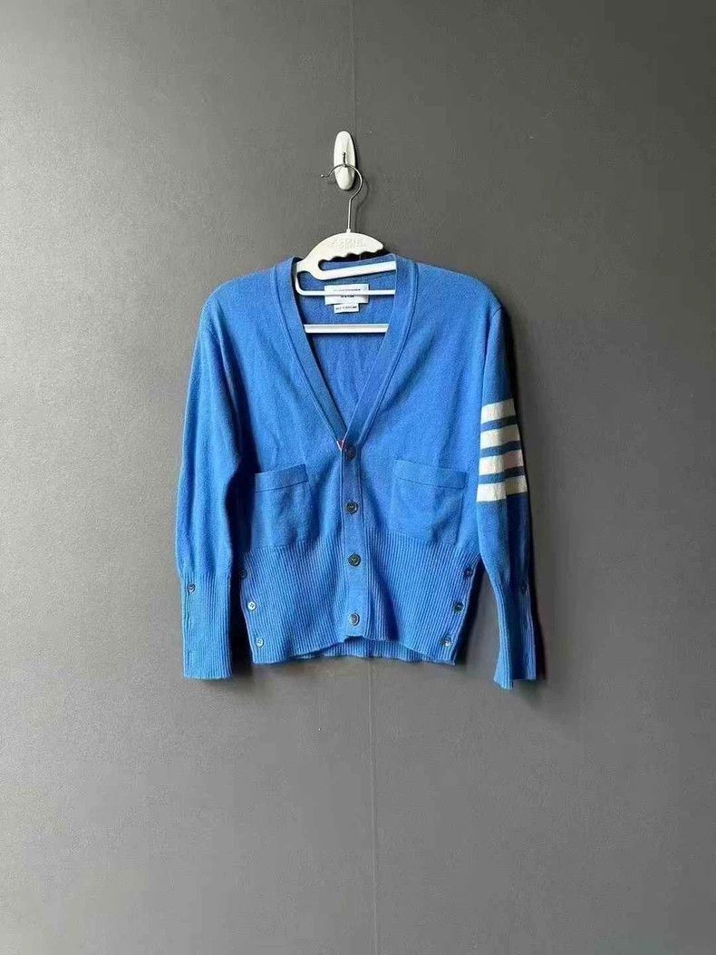 Thom Browne Thom Browne size1 Blue cashmere cardigan Size US S / EU 44-46 / 1 - 1 Thumbnail