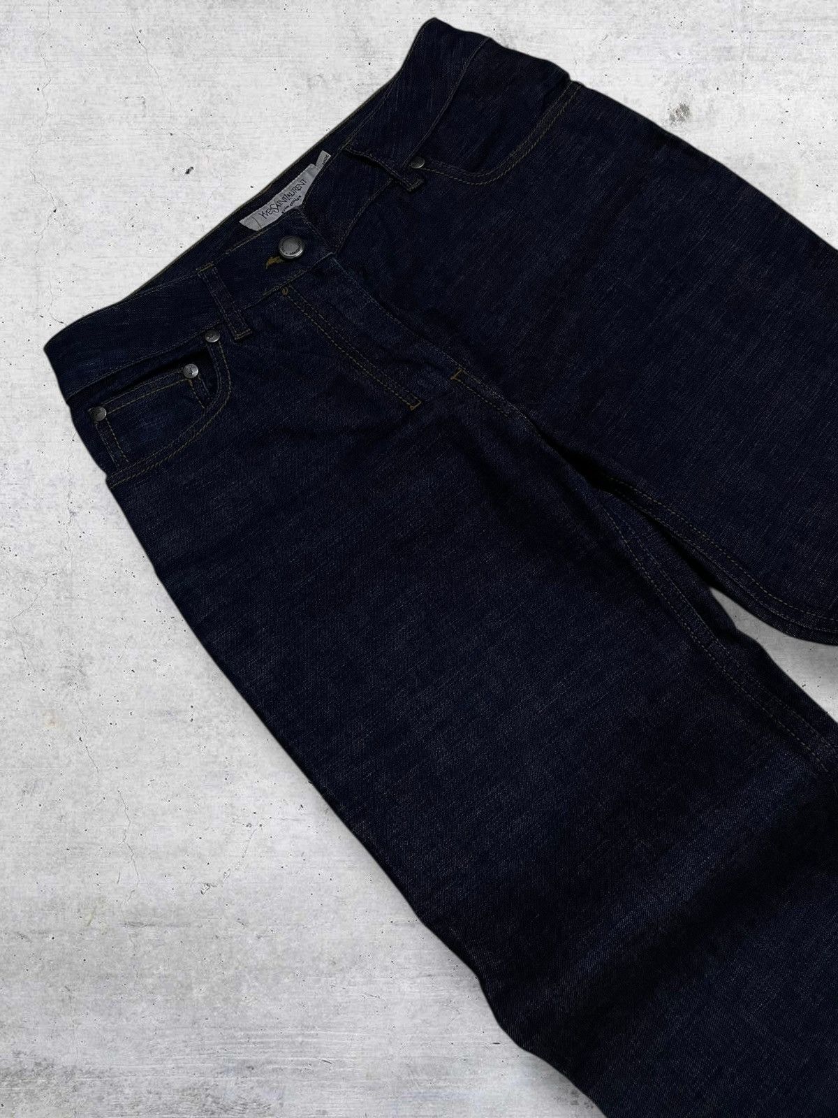 Yves Saint Laurent VINTAGE YVES SAINT LAURENT 90S DESIGNER FLARED MODEL DENIM Size US 27 - 7 Thumbnail