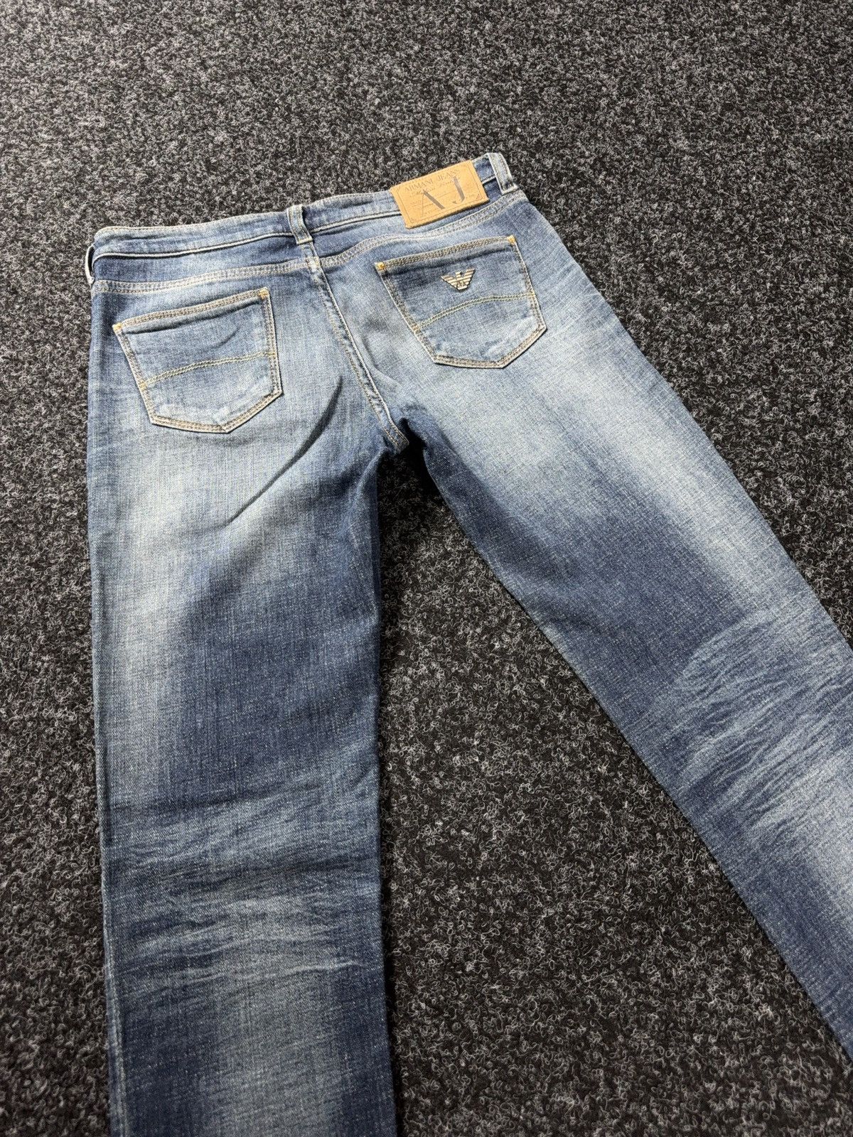Giorgio Armani Luxury 00s Armani Jeans Slim Tapered Denim Pants Rock Y2K Size 27" / US 4 / IT 40 - 16 Thumbnail