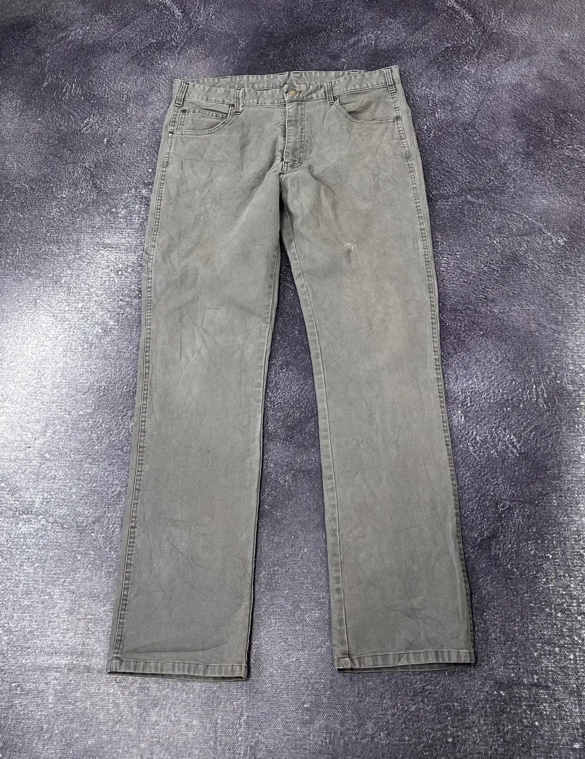 Dickies × Vintage Vintage Dickies American Faded Grey Hype Work Pants Size US 34 / EU 50 - 2 Thumbnail