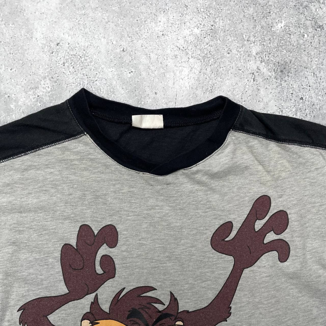 Cartoon Network × Disney × Vintage Vintage 90s Taz Looney Tunes T Shirt Gray/ Black Size L Size US XL / EU 56 / 4 - 5 Thumbnail