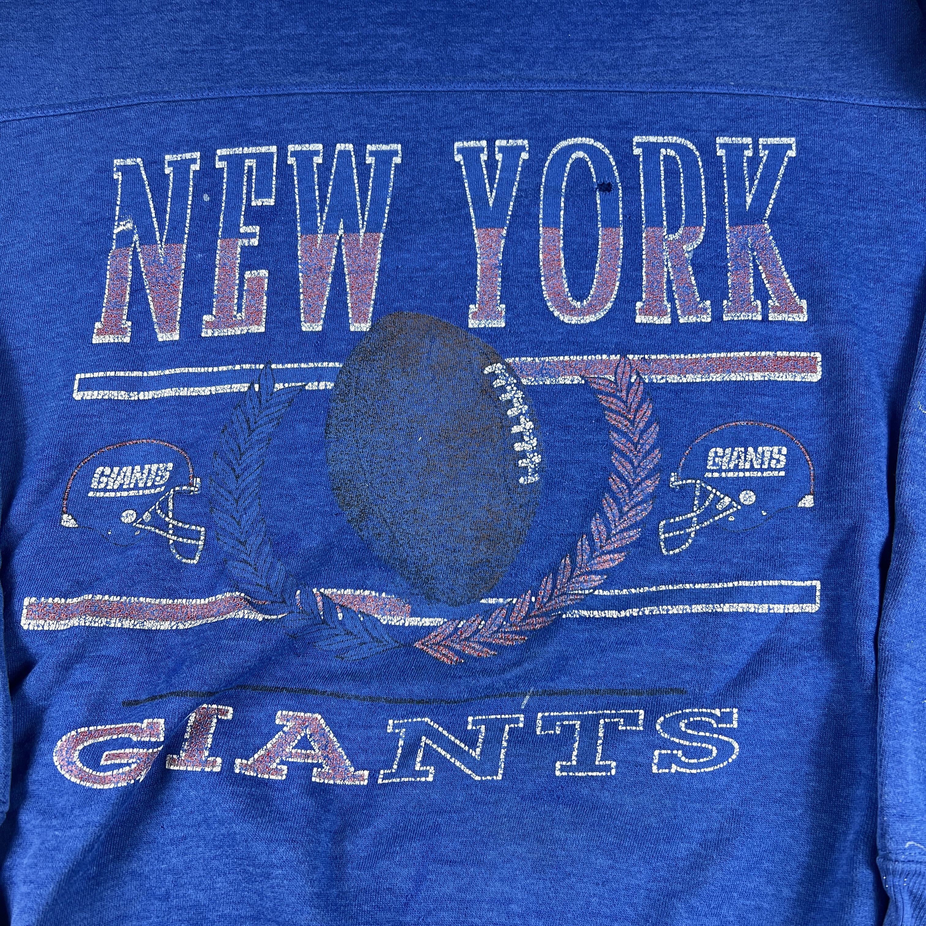 NFL × Vintage VTG 90s New York Giants Sweatshirt Faded Thrashed Crewneck Size US L / EU 52-54 / 3 - 6 Thumbnail