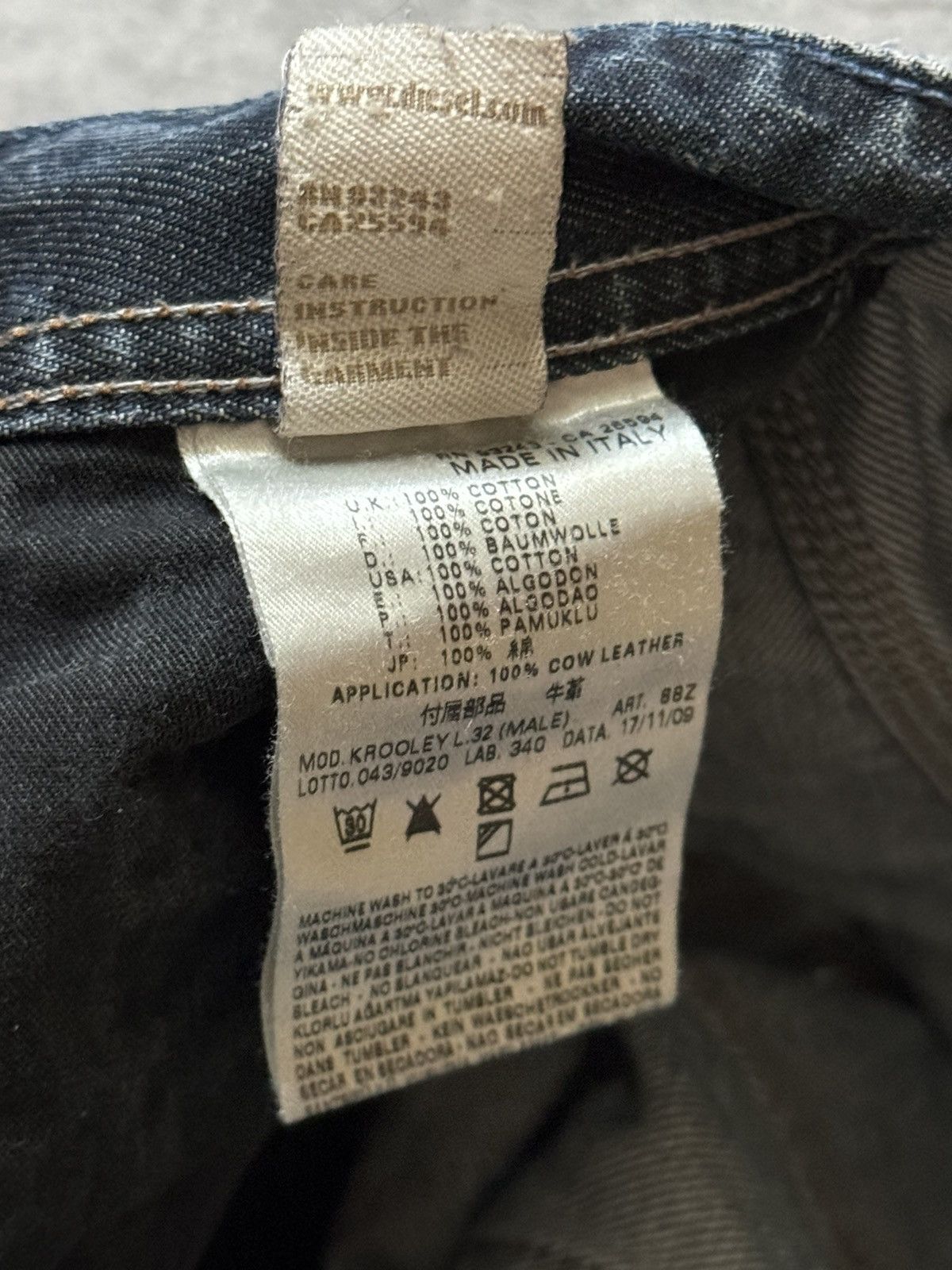 Diesel × Diesel Black Gold × Vintage Diesel 31/32 krooley wash 0088z denim pant trouser Jean chin Size US 31 - 17 Thumbnail
