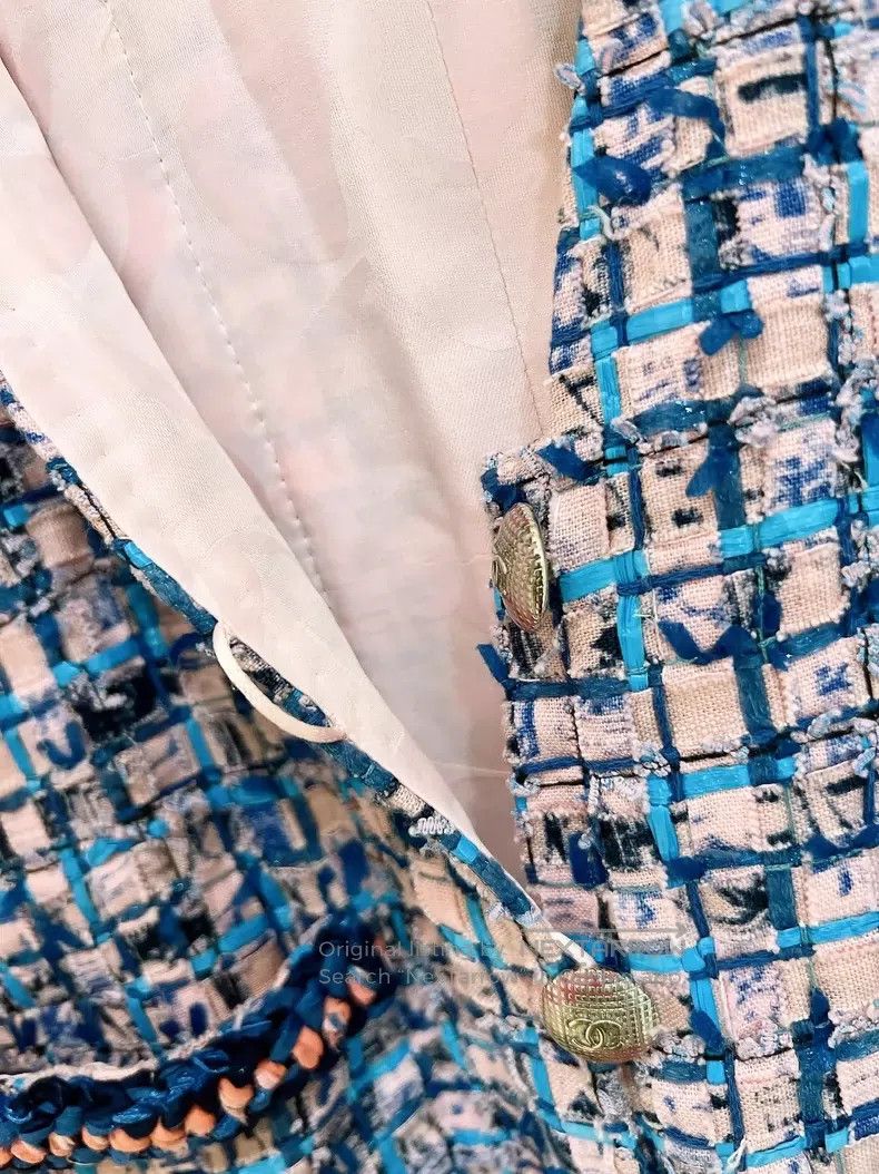 Chanel Chanel Pink and blue mosaic jacket Size XS / US 0-2 / IT 36-38 - 6 Thumbnail