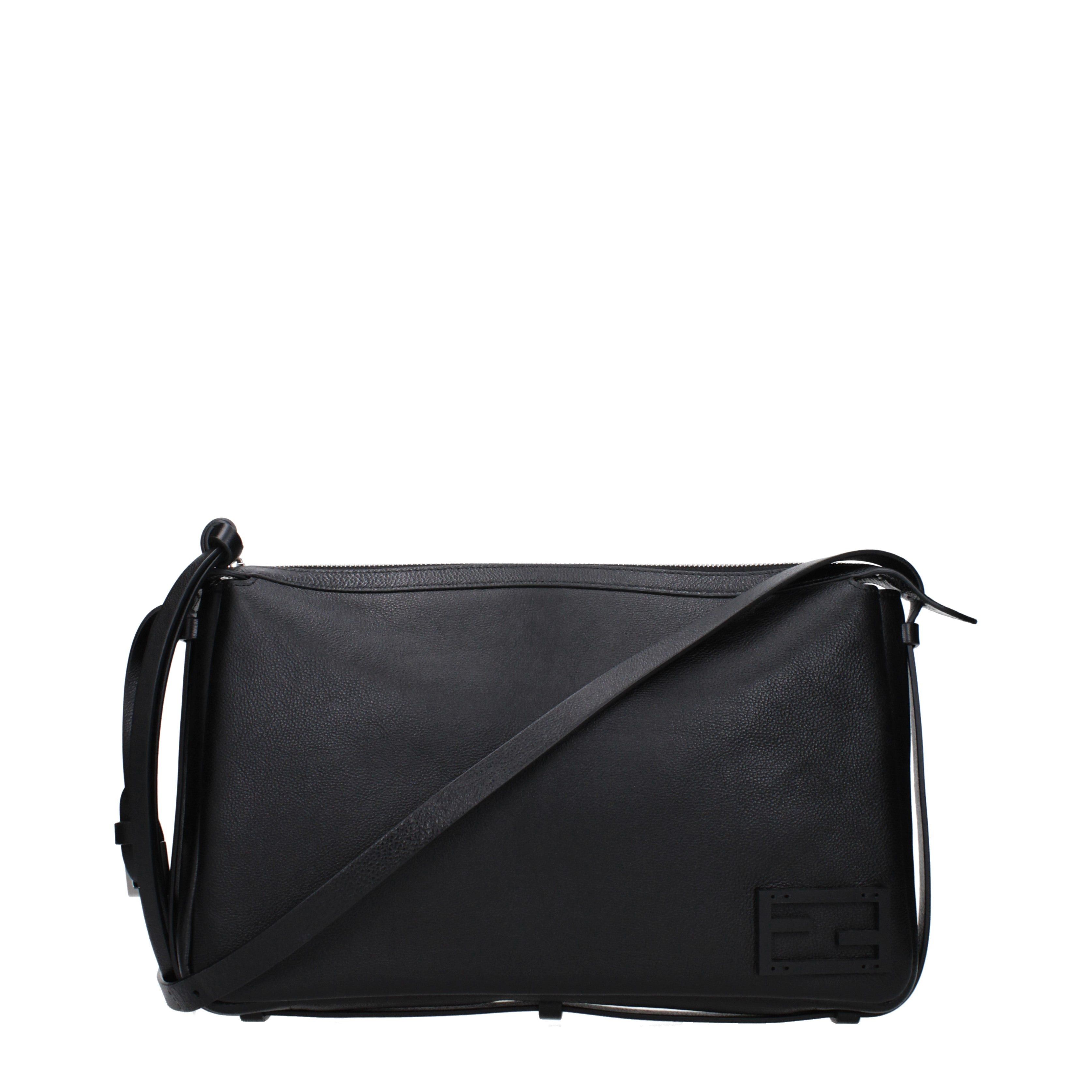 Fendi Crossbody Bag In Leather in Black, Women's