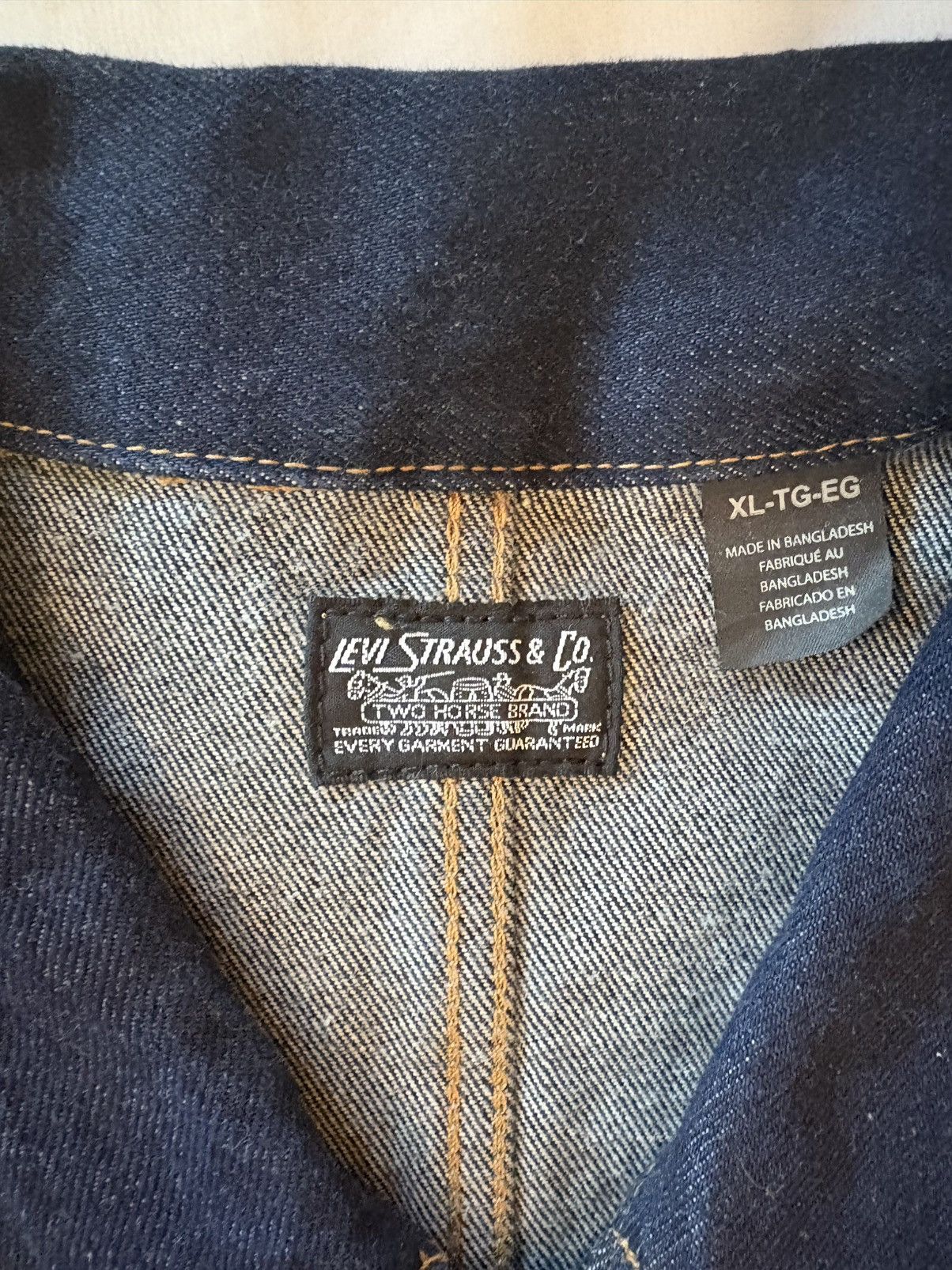 Levi's Levi’s Two Horse Brand Denim Zip Work Jacket Size US XL / EU 56 / 4 - 2 Thumbnail