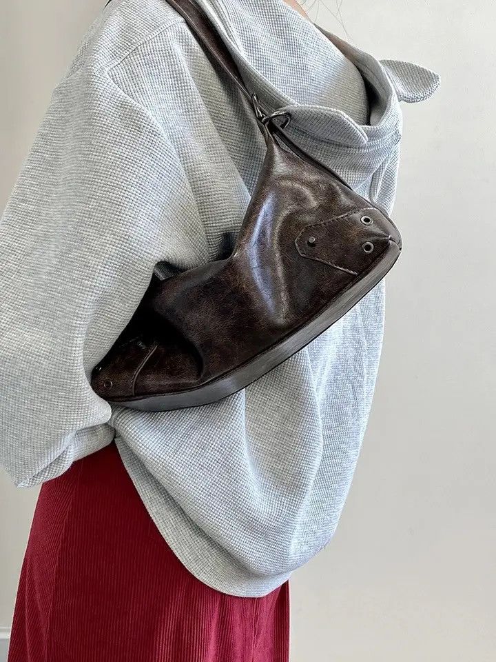 Japanese Brand × Vintage Retro Vintage PU Leather Small Shoulder Bag y2k unisex Size ONE SIZE - 3 Thumbnail