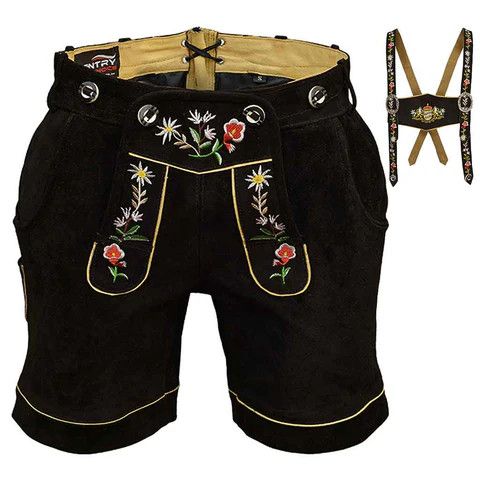 Other Traditional Women Black Lederhosen For Oktoberfest NEW item Size M / US 6-8 / IT 42-44 - 5 Thumbnail