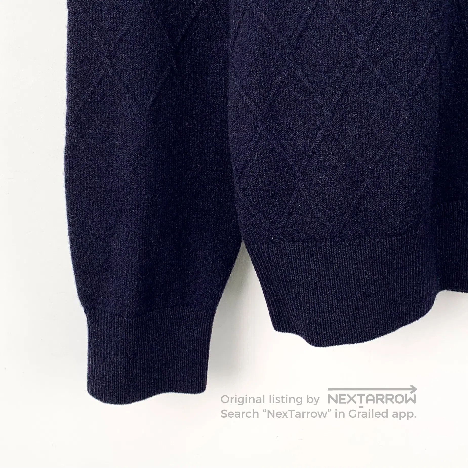 Versace Versace Navy blue diamond pattern wool round neck long sle Size US M / EU 48-50 / 2 - 4 Thumbnail