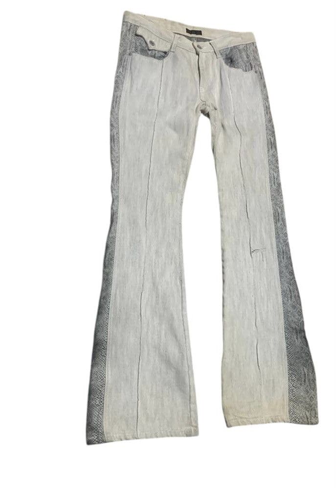 If Six Was Nine Vintage Mogan Homme Flare Bootcut Bell Bottom Jeans Snake Size US 33 - 2 Thumbnail