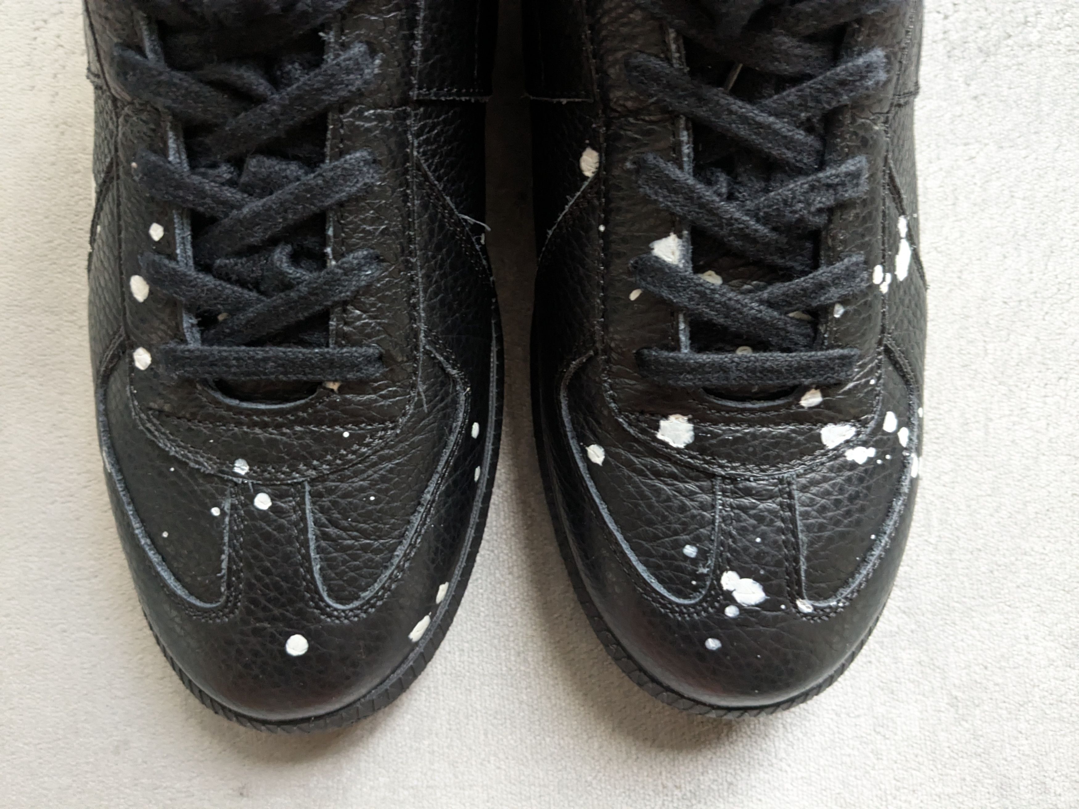 Maison Margiela Maison Margiela Replica GAT Black 7 40 Paint Splatter White Size US 7 / EU 40 - 3 Thumbnail