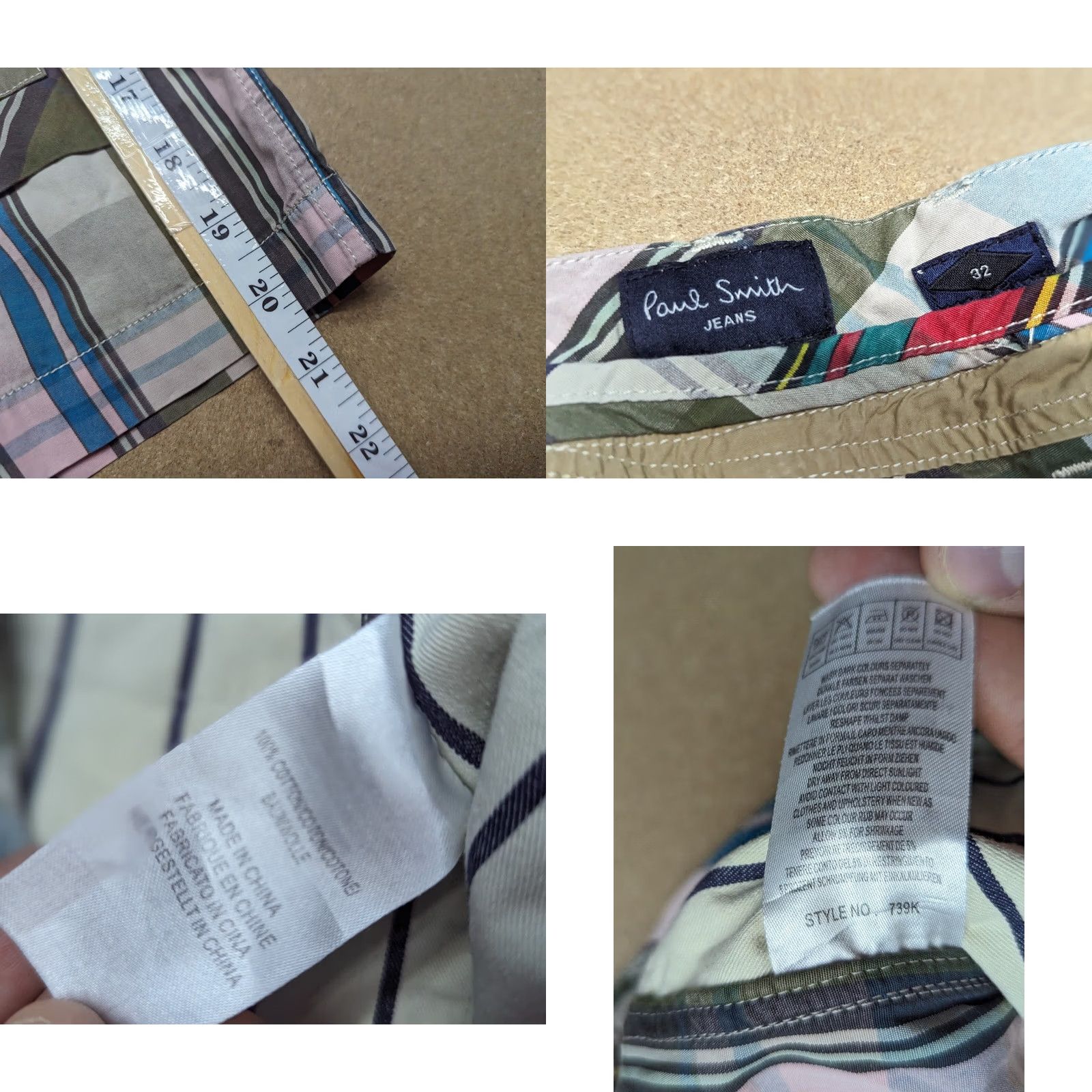 Paul Smith Paul Smith Mens Shorts Bermuda Casual Striped Drawstring Size 32 Multicolor Cotton Summer Size US 32 / EU 48 - 8 Thumbnail