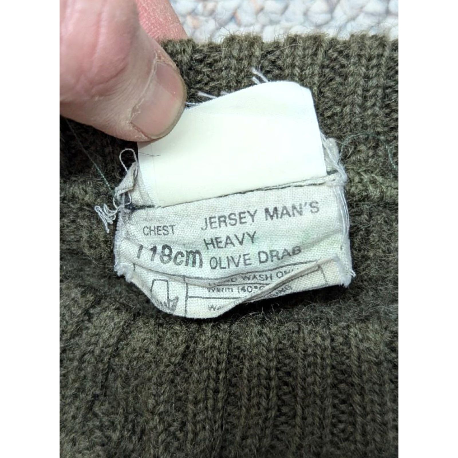 Vintage VINTAGE CORP Inc ENGLAND Wooly Pully Green Sweater Crewneck Men S Wool Chest 29" Long 38 Small Long Ribbed ARMY 90s? Size US S / EU 44-46 / 1 - 4 Thumbnail