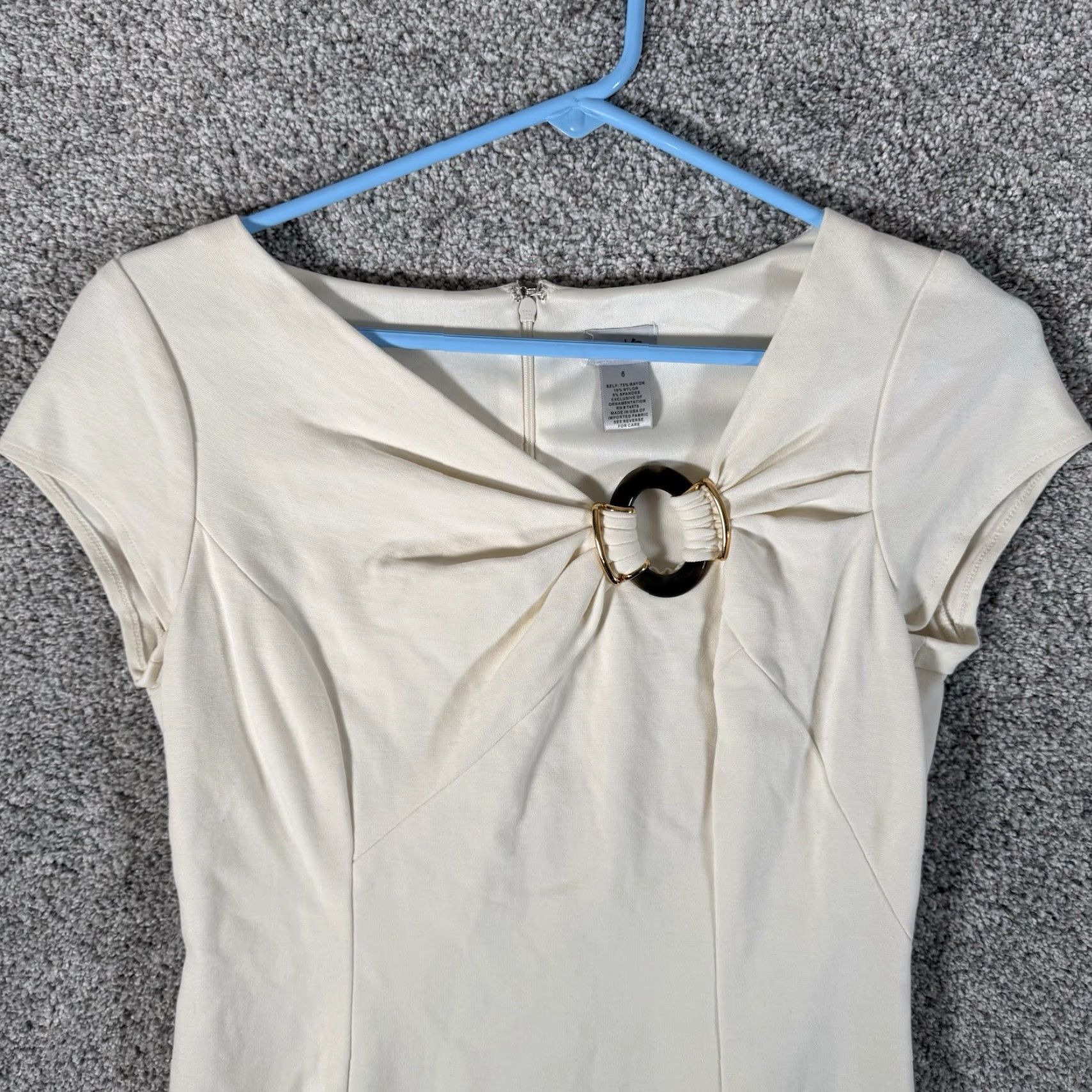 Vintage VINTAGE Cache Dress Short Women 6 White O-Ring Cocktail Going-out Nightclub Bodycon Glam Confident Y2K Spring Summer Fall Size M / US 6-8 / IT 42-44 - 2 Thumbnail
