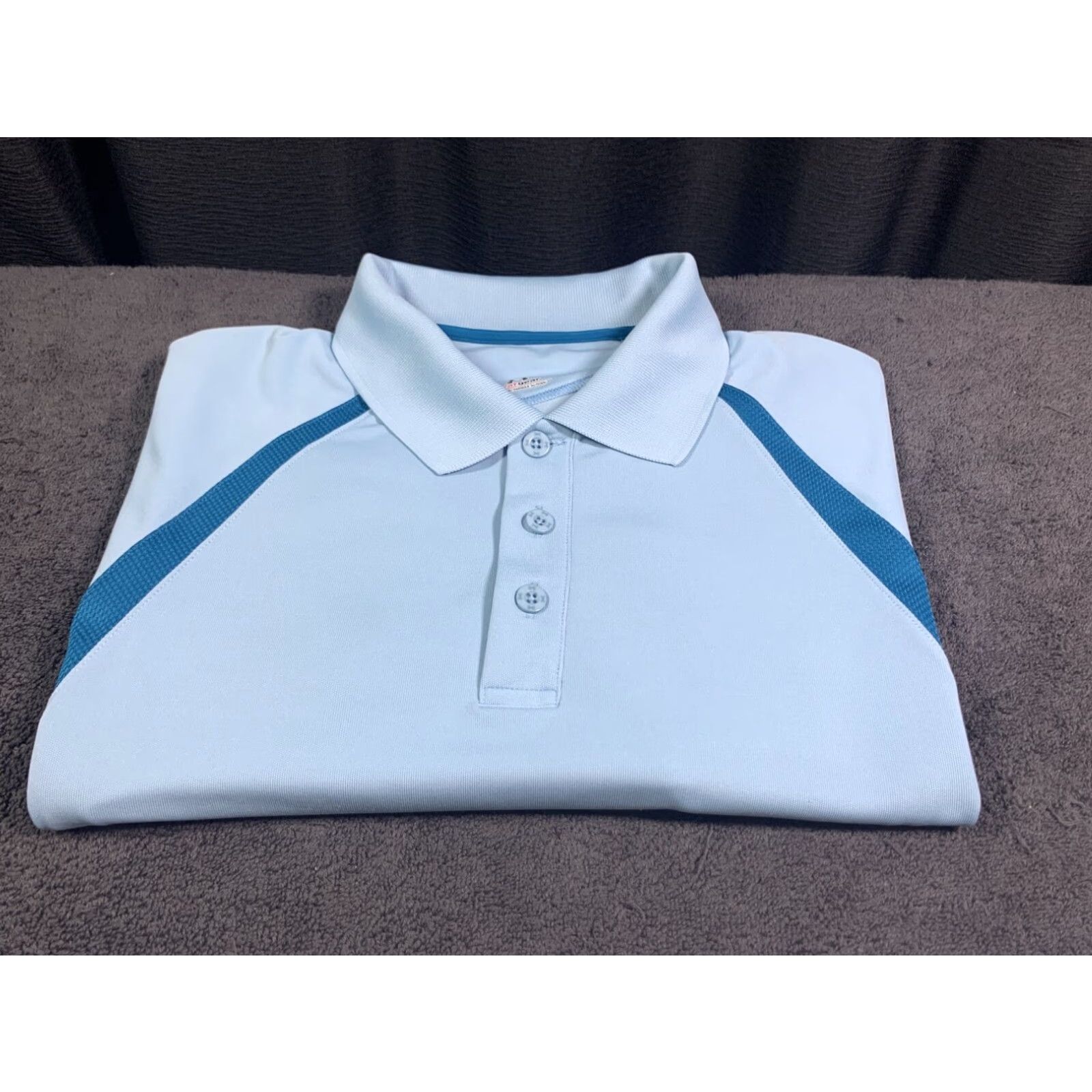 Under Armour Under Armour Mens Large Aqua Blue Polo Golf Shirt Size US L / EU 52-54 / 3 - 1 Thumbnail