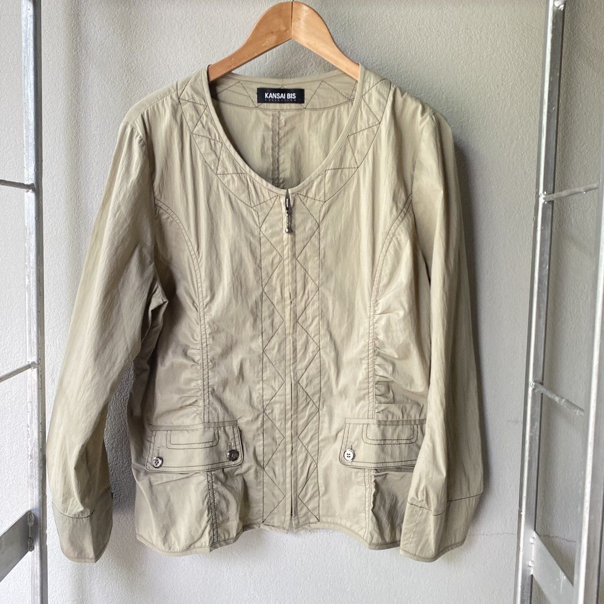 Kansai Yamamoto KANSAI BIS Beige Zip Jacket with Pocket Detail Size M / US 6-8 / IT 42-44 - 16 Thumbnail