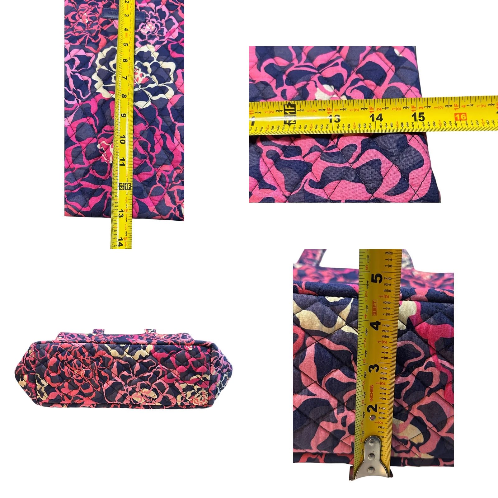 Vintage Vera Vera Bradley KATALINA Pink Purse Floral Women’s Shoulder Handbag Tote Quilted Crossbody? Size ONE SIZE - 8 Thumbnail