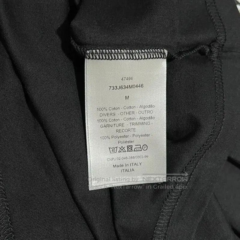 Dior Dior Black Cotton Short Sleeve Tee with Print . Size US M / EU 48-50 / 2 - 7 Thumbnail