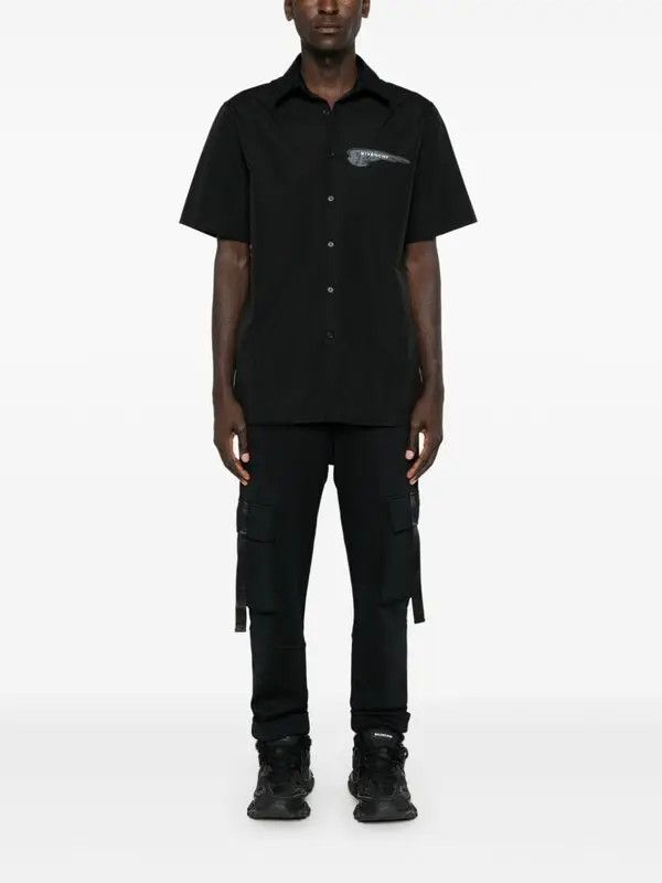 Balmain o1s1wg111025 Logo Lettering Cargo Pants in Black Size US 34 / EU 50 - 2 Thumbnail