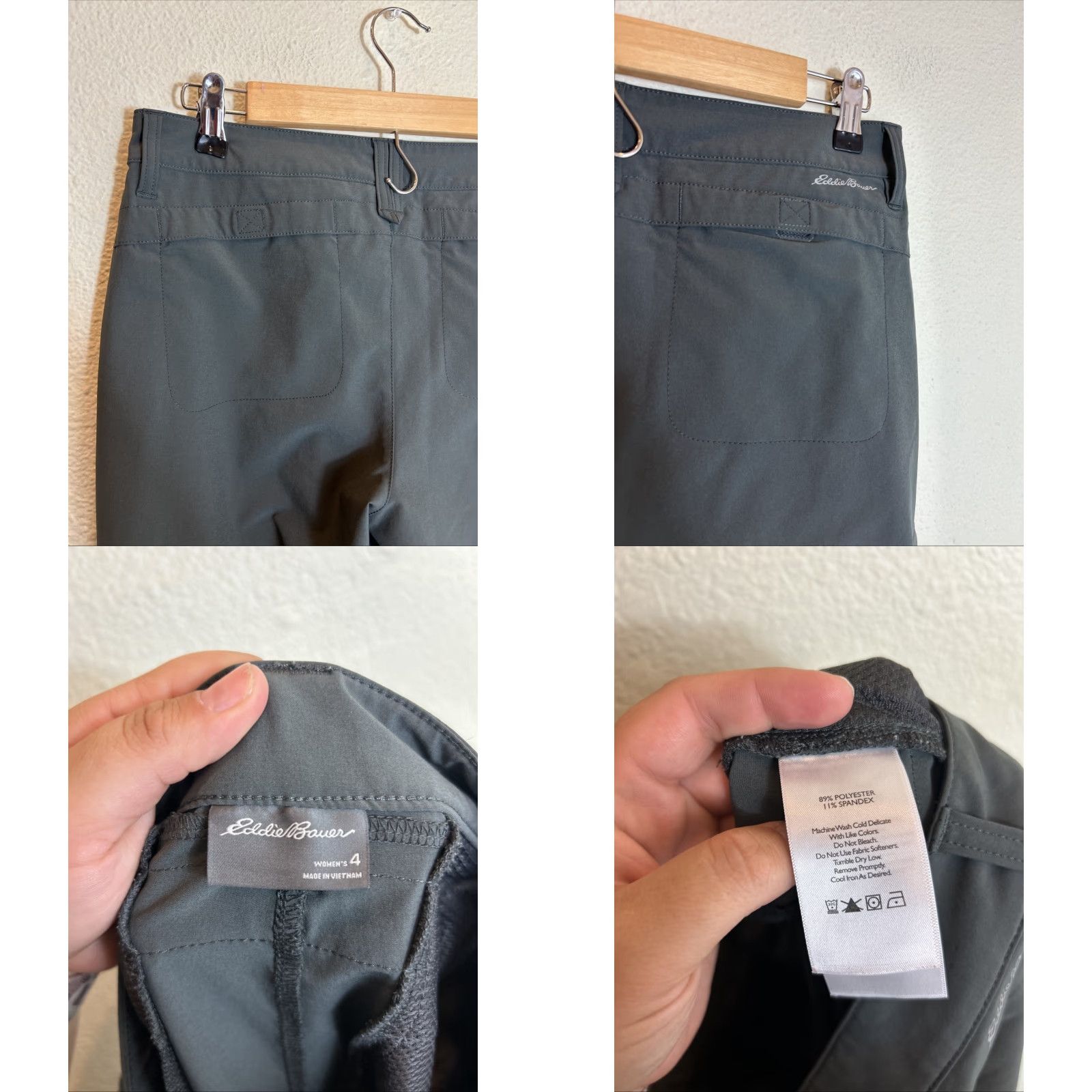 Eddie Bauer Eddie Bauer Womens Capri Pants Size 4 Gray Polyester Adventure 30x22 Size 27" / US 4 / IT 40 - 9 Thumbnail