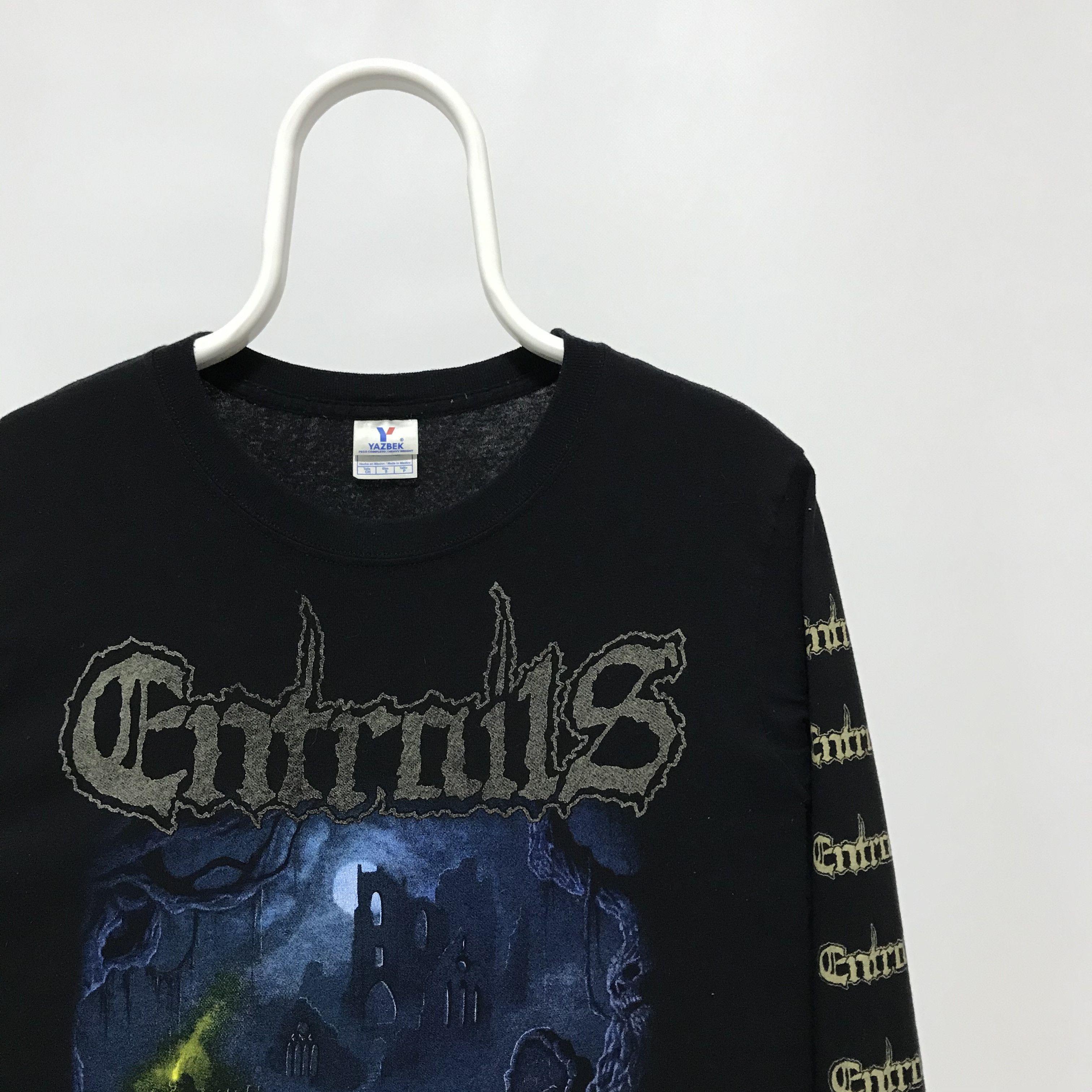 Band Tees ENTRAILS Vintage Long Sleeve T-Shirt 90s Slayer Metallica Size US S / EU 44-46 / 1 - 3 Thumbnail