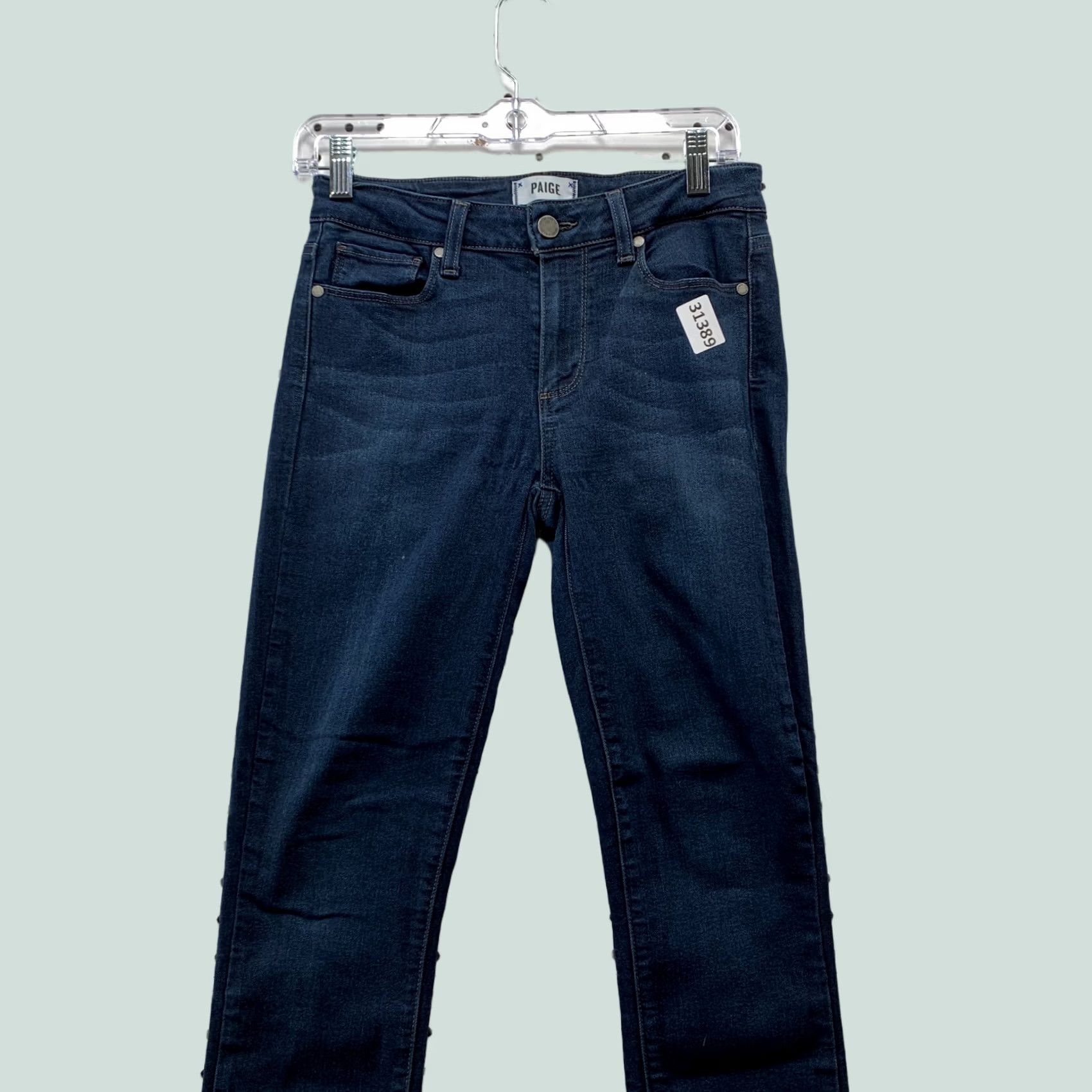 Paige Paige Jeans Womens Verdugo Ankle Blue Denim Dark Wash 27X25 Casual Regular Denim Type Jeans Women Mens Womens Size 27" / US 4 / IT 40 - 1 Thumbnail