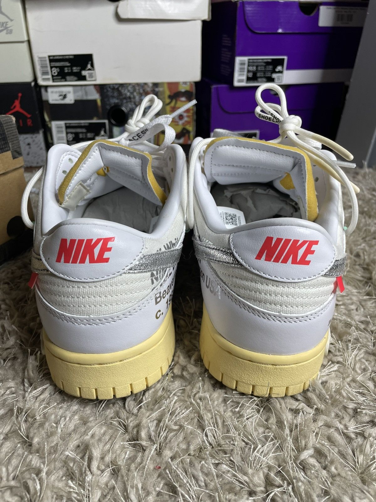 Nike × Off-White Off White Dunk Low Lot 1 of 50 Size US 9.5 / EU 42-43 - 6 Thumbnail