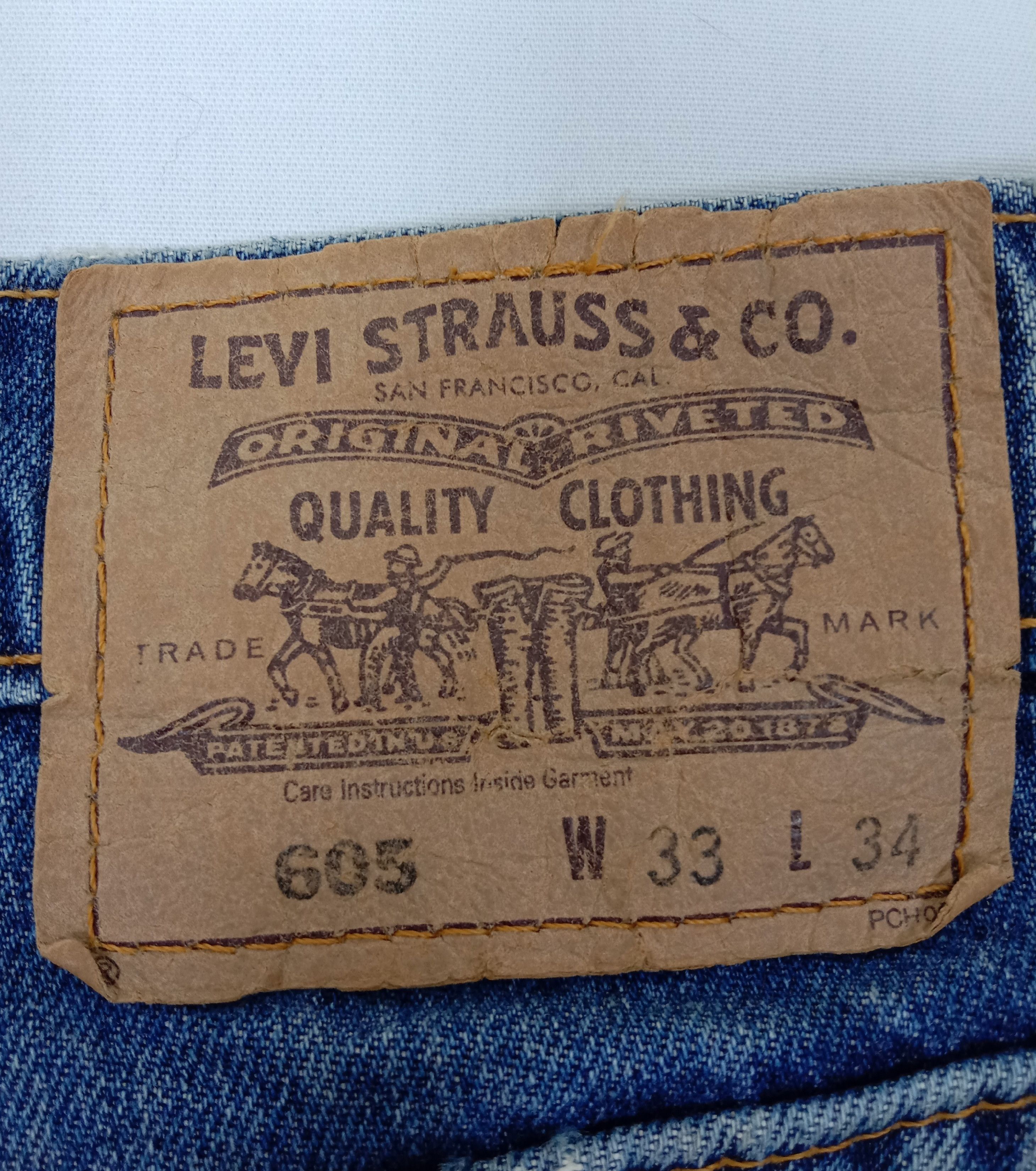 Levi's Vintage 90s Levi's 605 Jeans Orange Tab Earth Tone Denim Size US 33 - 11 Thumbnail