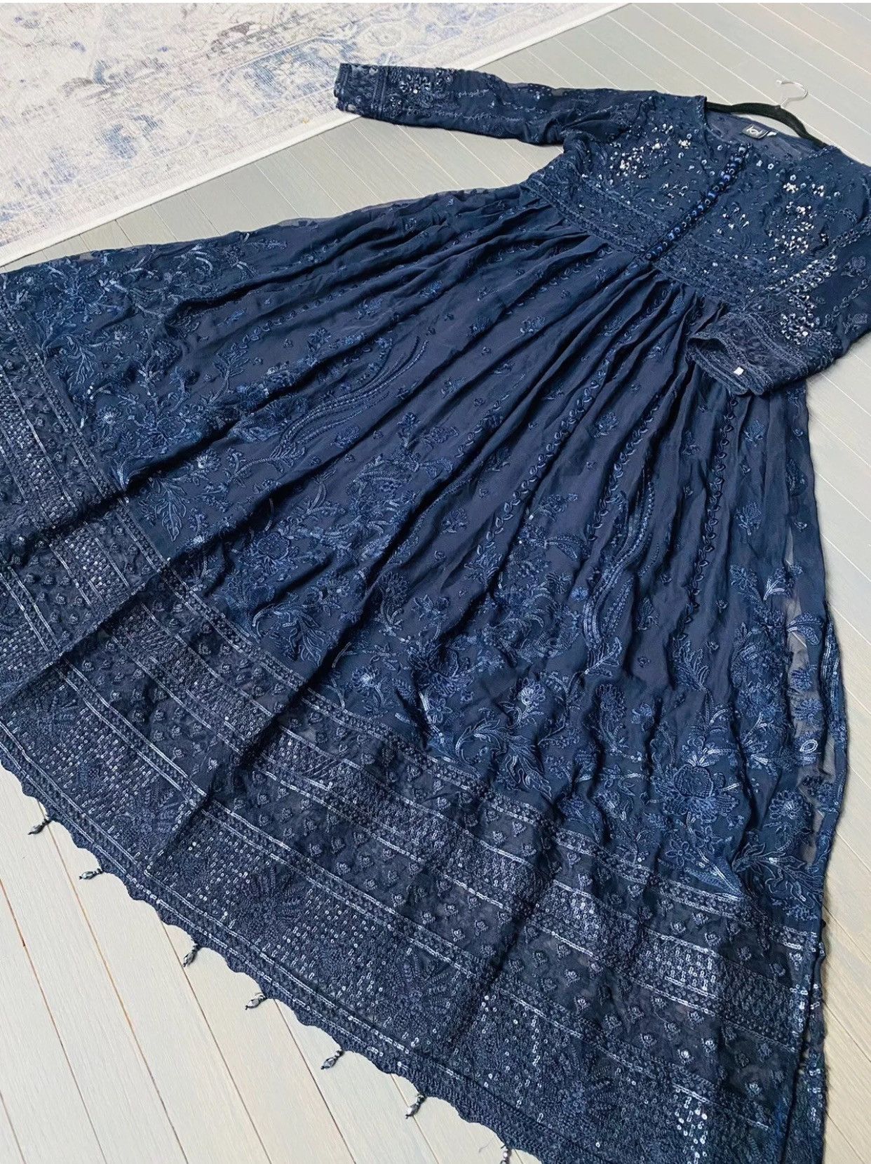 Other Pakistani Tawakkal NWT Anarkali Gown 4pc Dress Size L / US 10 / IT 46 - 6 Thumbnail