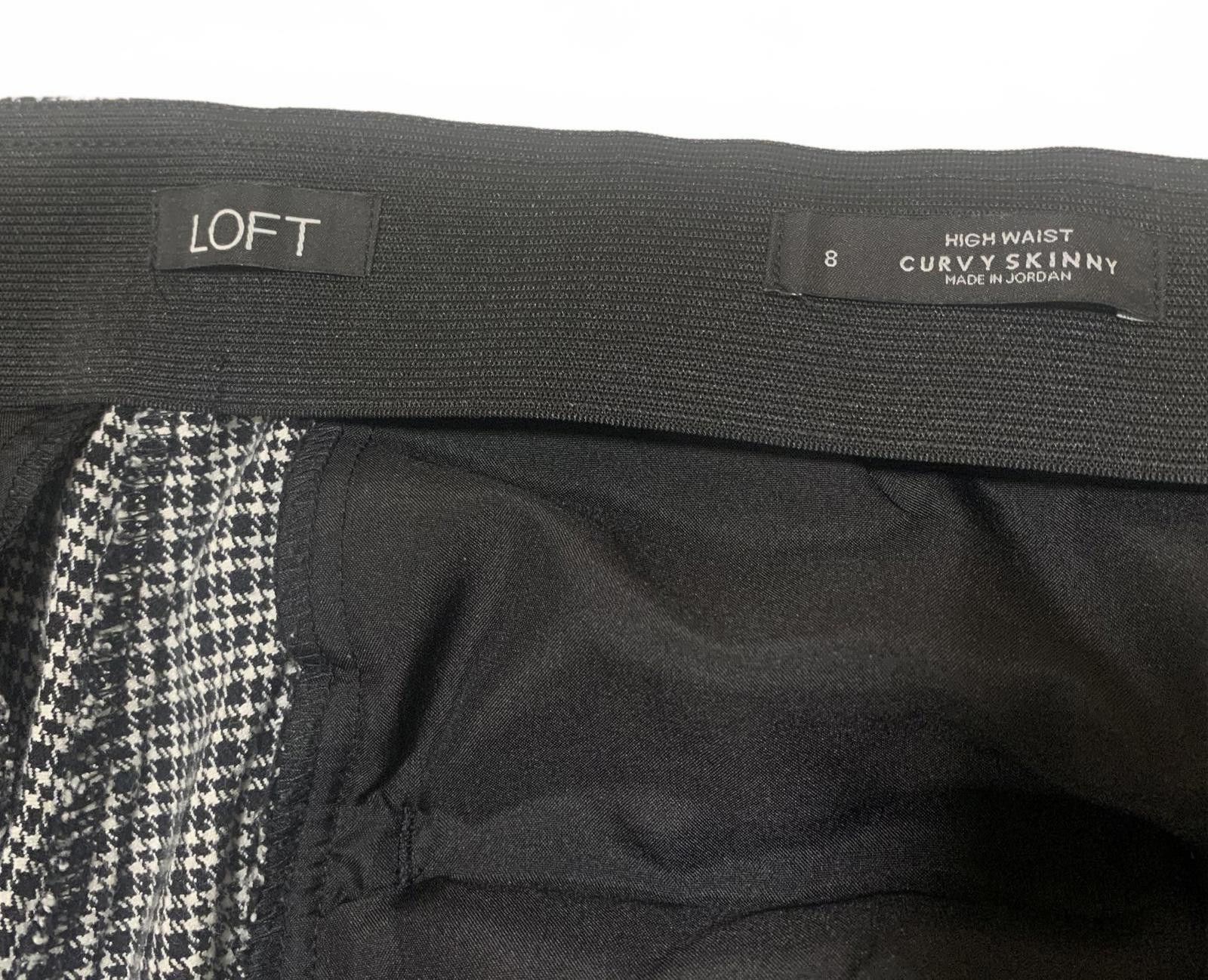 Other LOFT Women's Checkered Dress Pants Size 8 Curvy Skinny Size 30" / US 8 / IT 44 - 10 Thumbnail