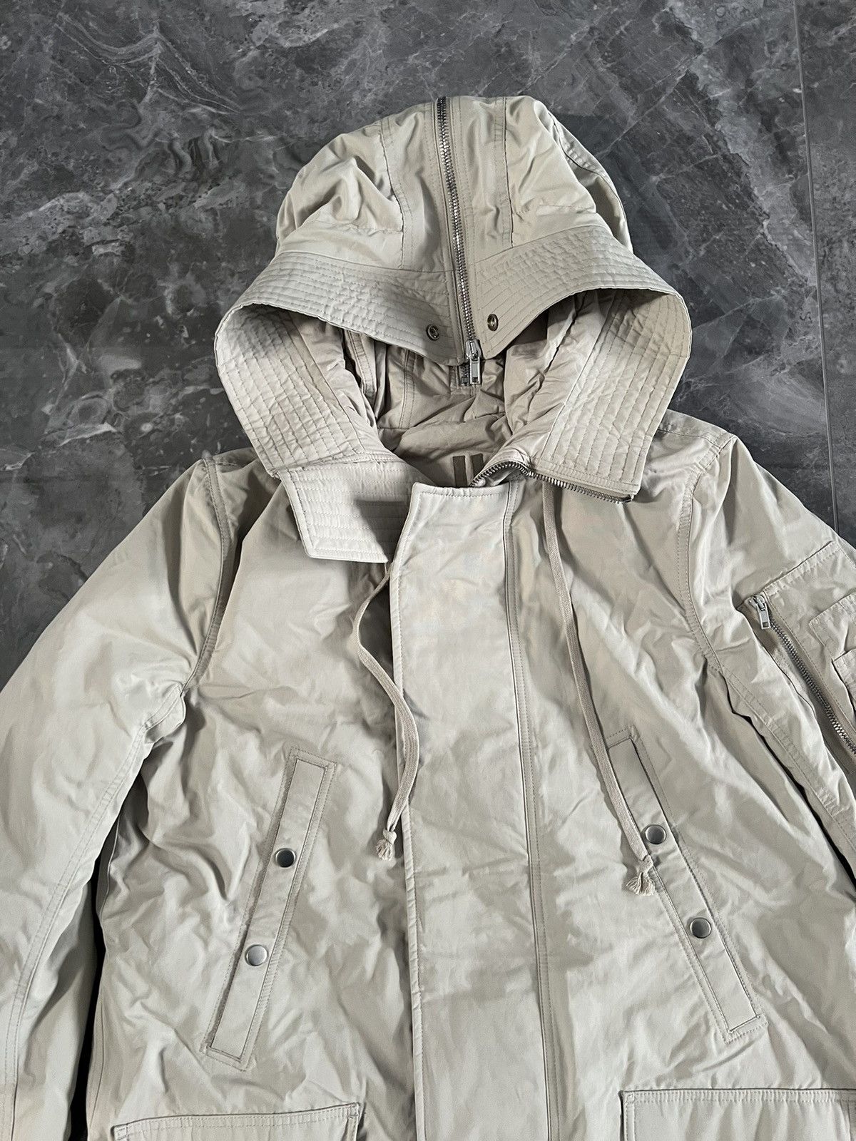 Rick Owens Drkshdw Rick Owens DRKSHDW Hooded Parka Size US M / EU 48-50 / 2 - 2 Thumbnail