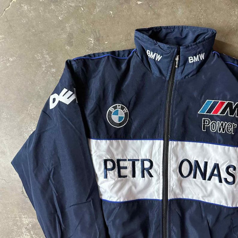 BMW Brand new BMW navy embroidered cotton padded jacket- f1 Size US L / EU 52-54 / 3 - 4 Thumbnail