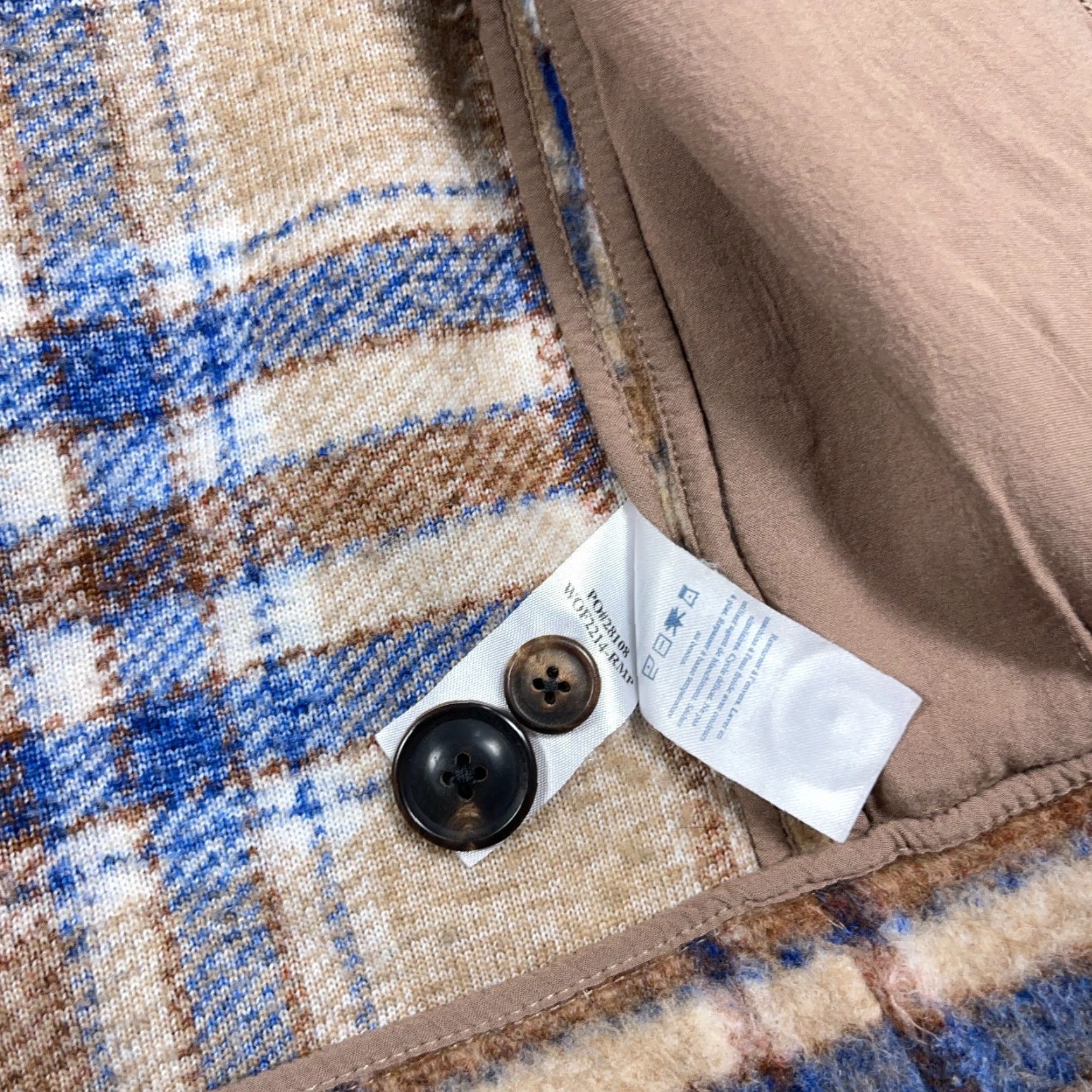 Faherty Faherty Jacket Women XL Brown Green Plaid Fleece Shacket Unlined Button Up Size XL / US 12-14 / IT 48-50 - 5 Thumbnail