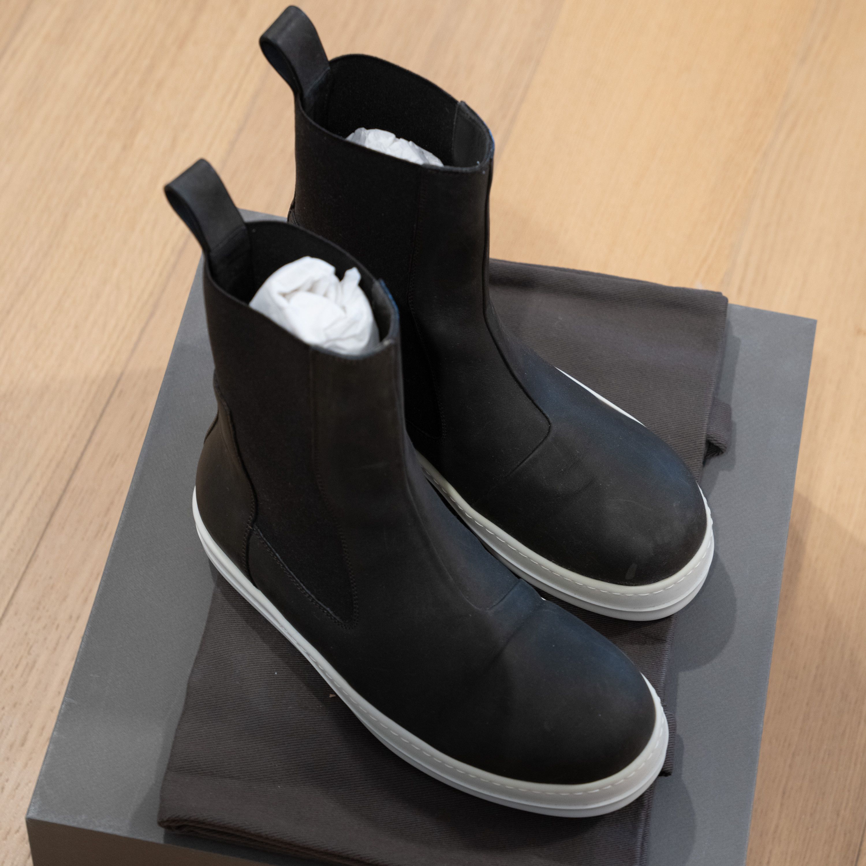 Rick Owens Bozo Sneaker Boot - Dark Dust / White Size US 6 / EU 39 - 3 Thumbnail