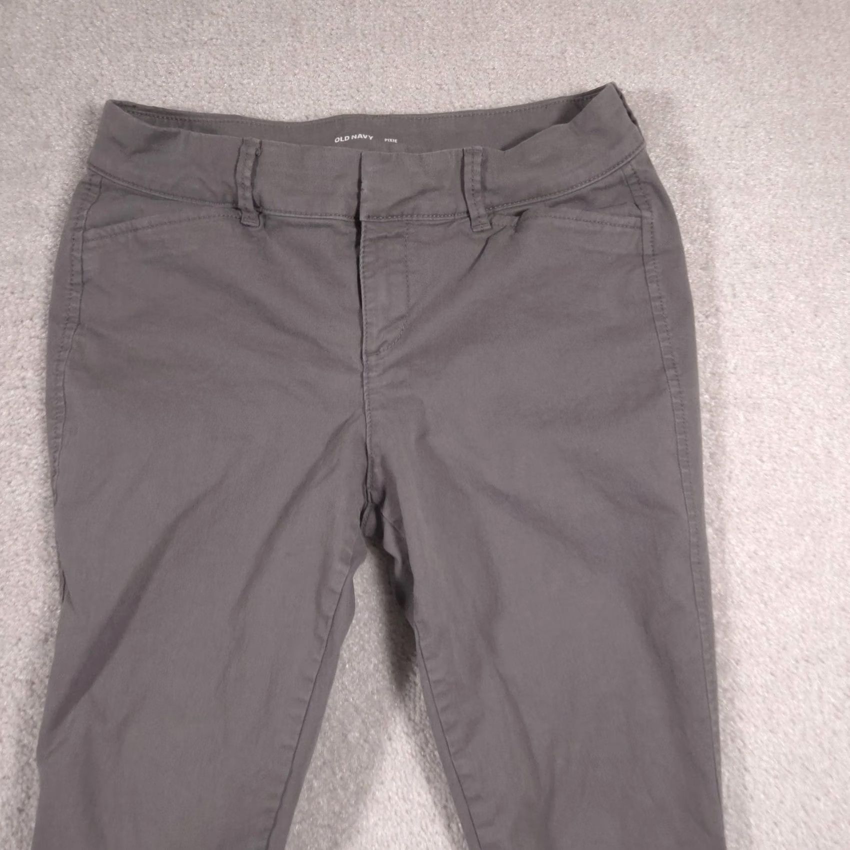 Old Navy Old Navy Pants Womens 2 Gray Pixie Skinny Ankle Stretch Chino Twill Work Pants Size 26" / US 2 / IT 38 - 3 Thumbnail