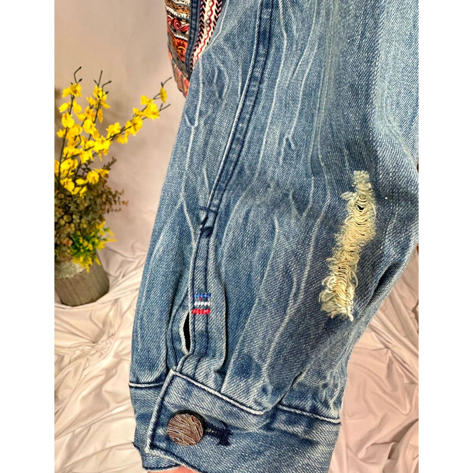 Other Etienne Marcel Julia Denim Jacket Embroidered Sequin Blue XS Size XS / US 0-2 / IT 36-38 - 10 Thumbnail