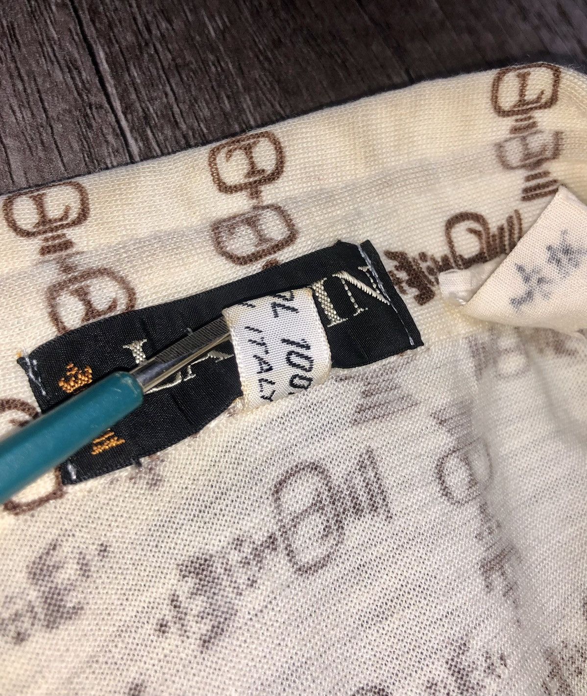 Designer × Lanvin × Vintage Vintage Lanvin Paris Monogram Button Up Long Sleeve Shirt Size US S / EU 44-46 / 1 - 13 Thumbnail