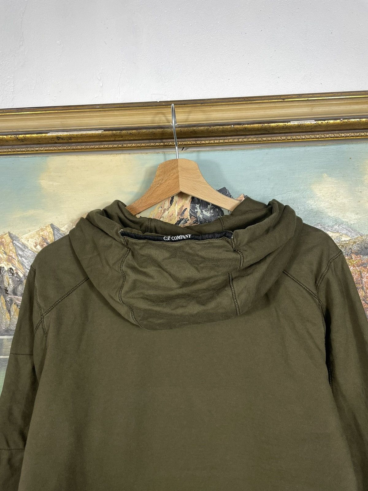 C.P. Company × Massimo Osti × Vintage C.P. Company Green Hoodie Sweatshirt Vintage Y2k Arms Lens Size US M / EU 48-50 / 2 - 8 Thumbnail