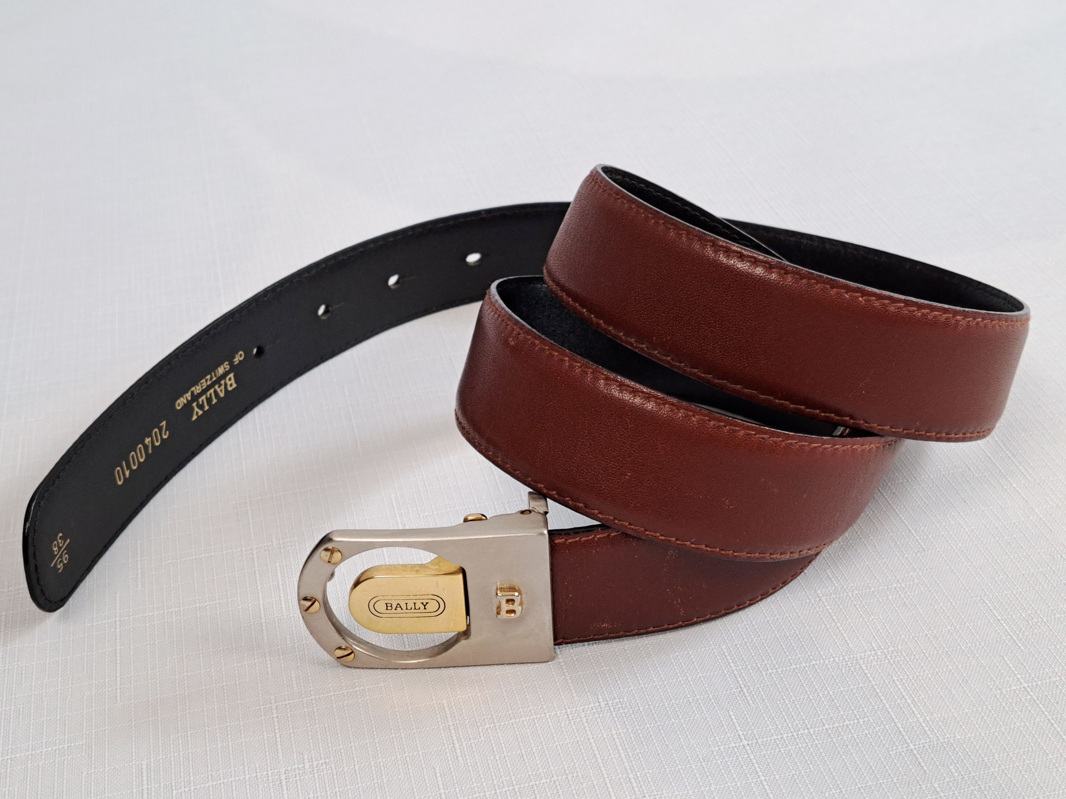 Bally × Vintage Vintage BALLY leather belt. Size ONE SIZE - 3 Thumbnail