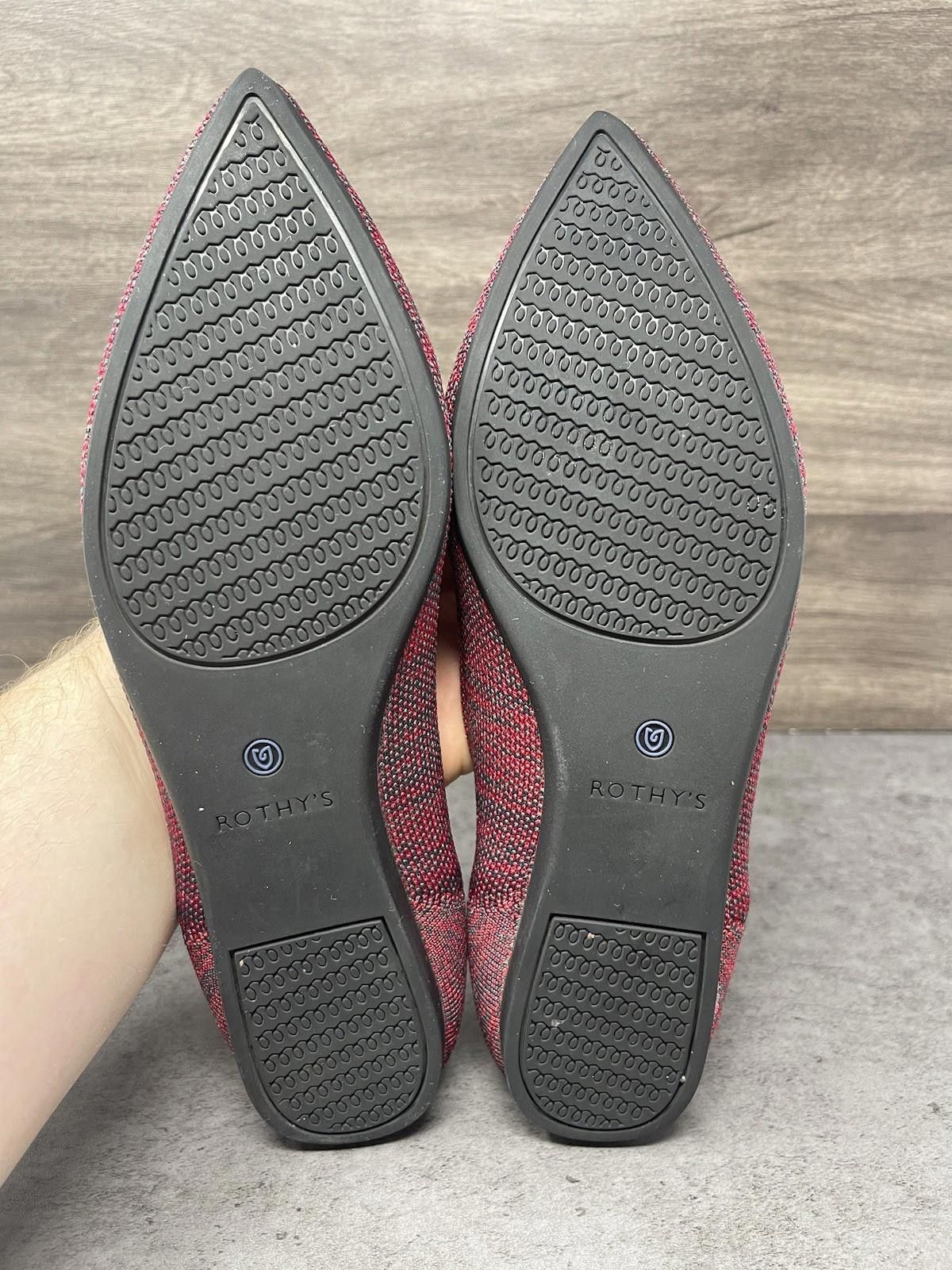 Rothy's Rothys The Point Flats Womens Size 9 Red Slip On Pointed Size US 9 / IT 39 - 9 Thumbnail