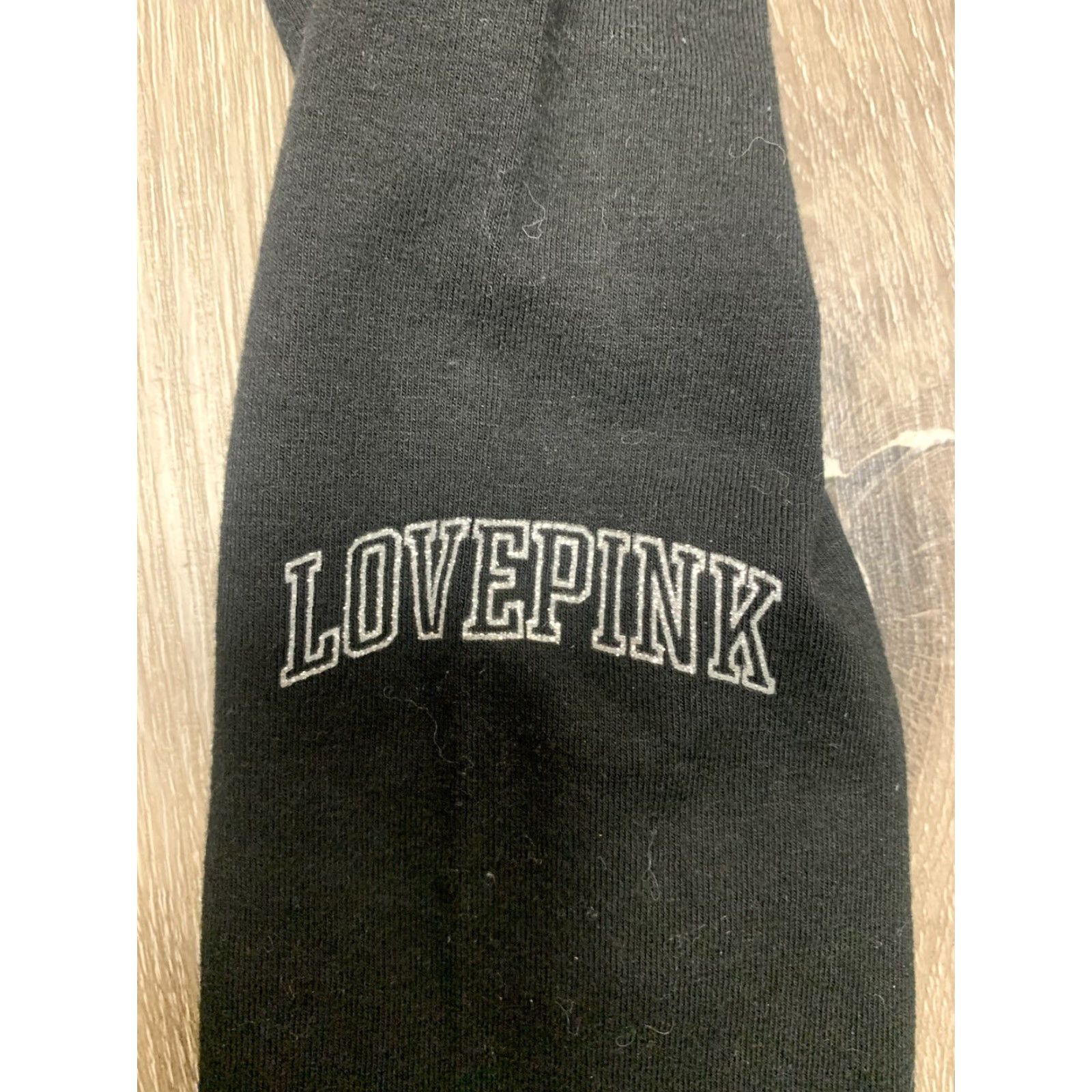 Pinko VINTAGE? No. Victoria Secret Pink High Waist Leggings XS Black Glitter Love Pink Ankle Pants Women XS Glitter Leggings Women Size 26" / US 2 / IT 38 - 2 Thumbnail
