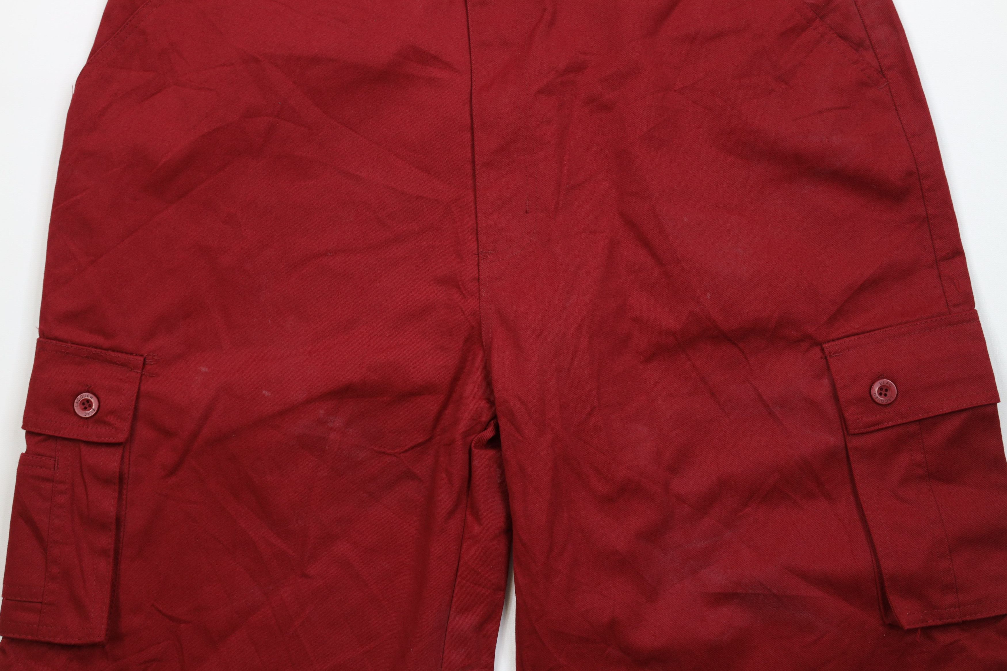 Vintage Vintage 90s Y2K Streetwear Baggy Loose Fit Cargo Shorts Red Size US 36 / EU 52 - 3 Thumbnail
