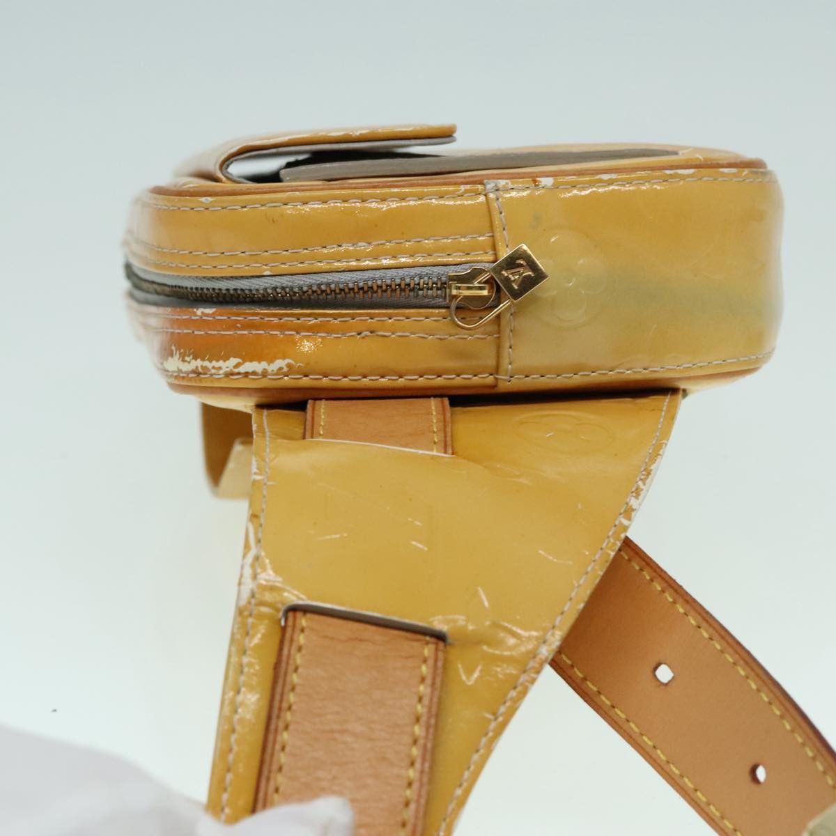 Louis Vuitton LOUIS VUITTON Monogram Vernis Fulton Waist Bag Gris M91041 Size ONE SIZE - 5 Thumbnail