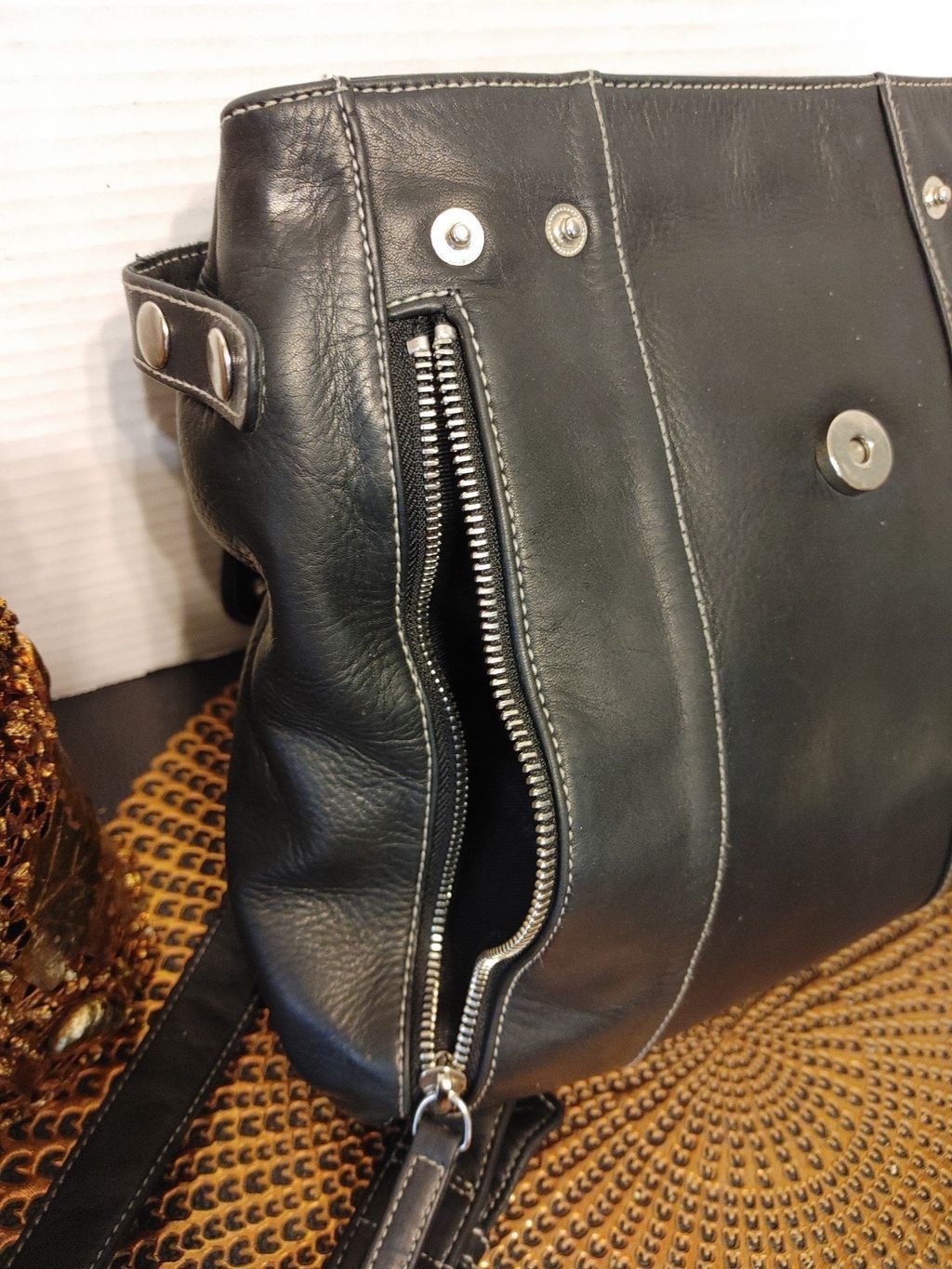 Perry Ellis Perlina Leather Backpack Size ONE SIZE - 5 Thumbnail